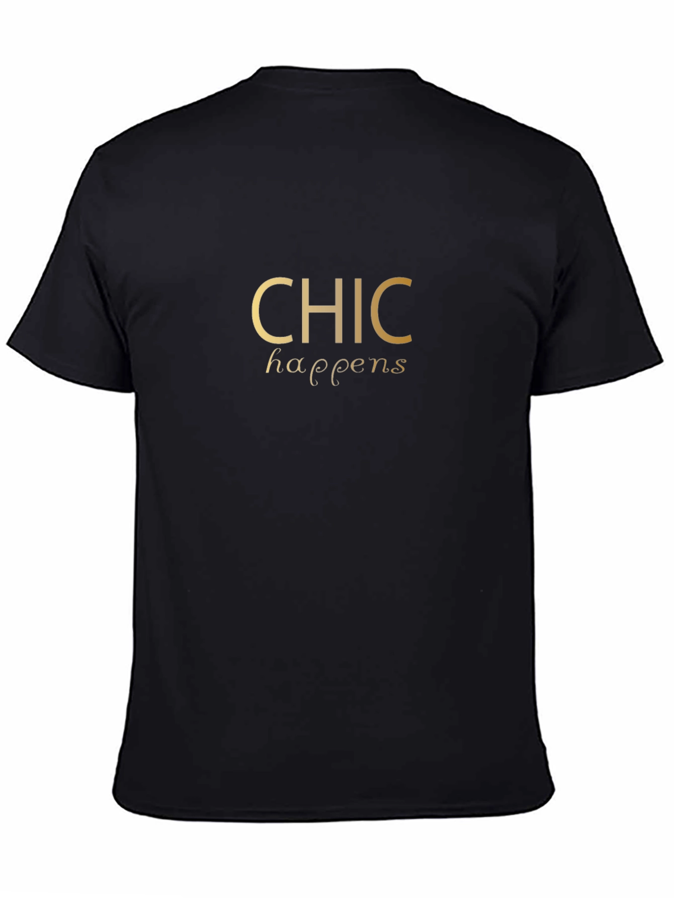 Black Chic Happens Black Graphic Tee view 4
