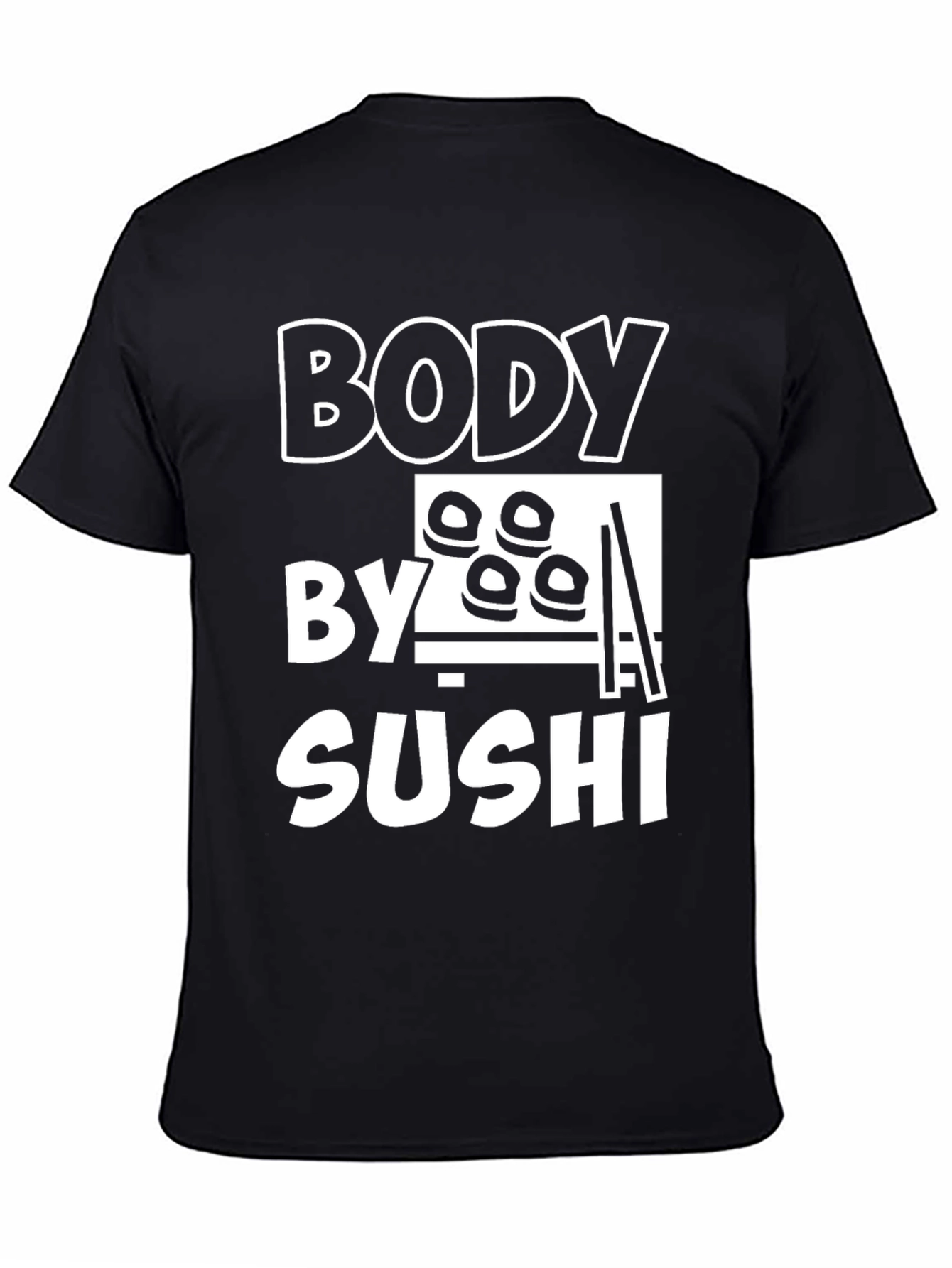 Black Body By Sushi T-Shirt - Funny Foodie Tee view 4