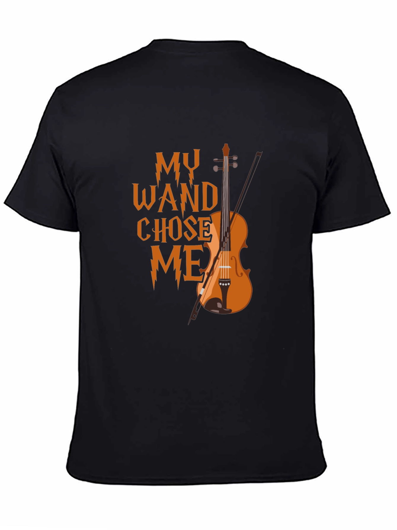 Black My Wand Chose Me Violin T-Shirt view 4