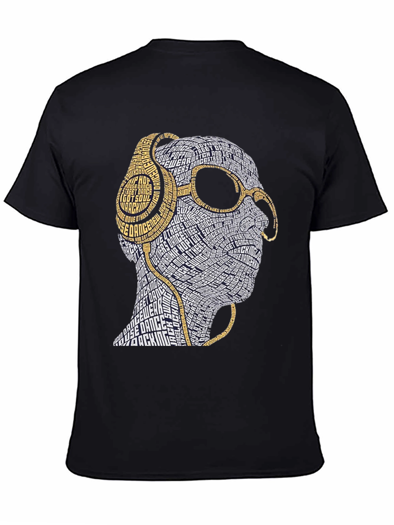 Black Urban DJ Graphic Tee - Black view 4