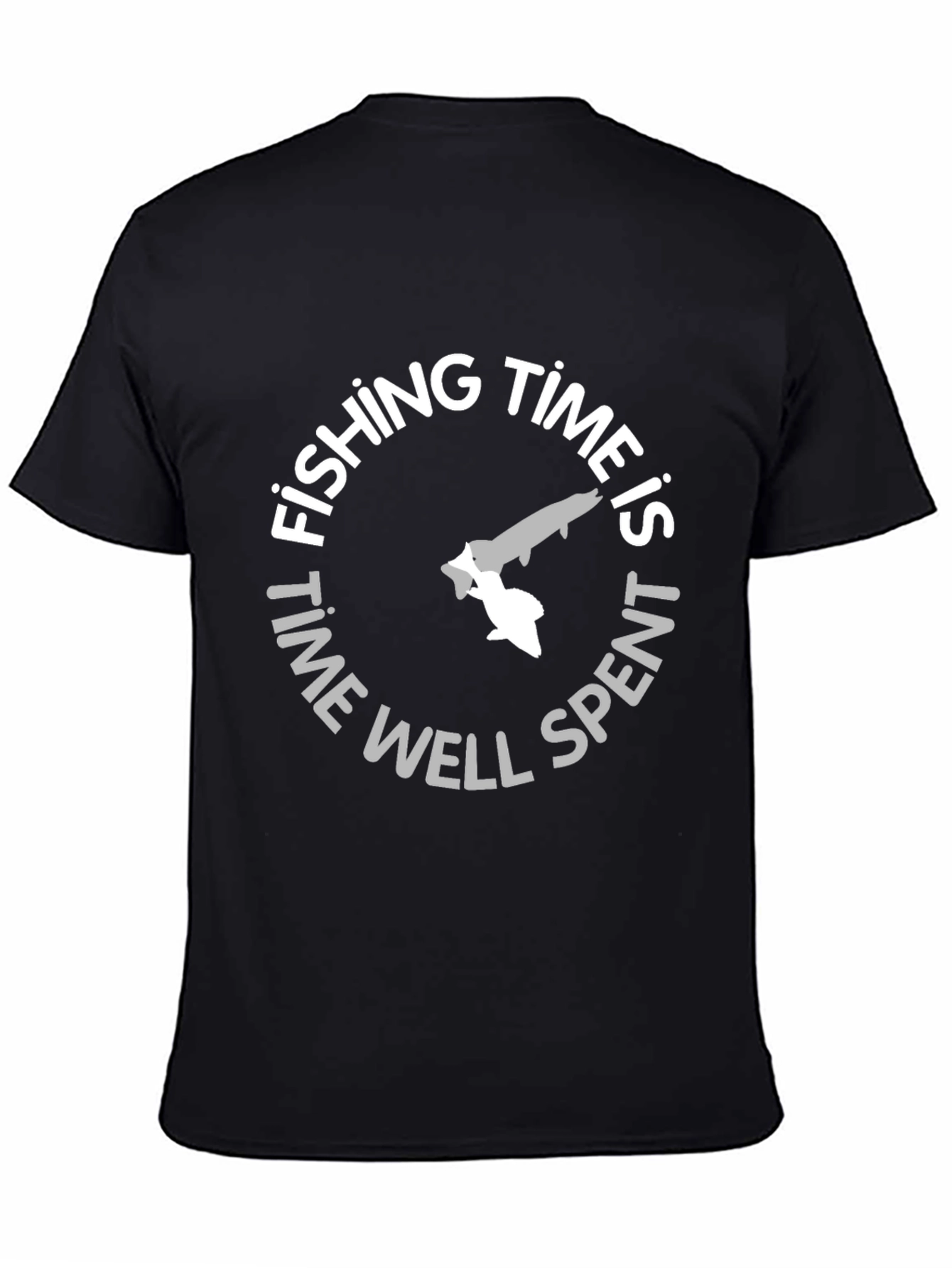 Black Fishing Time T-Shirt - Well Spent view 4