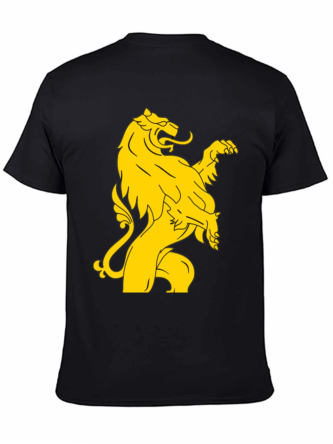 Black Lion Rampant Graphic T-Shirt - Black view 4