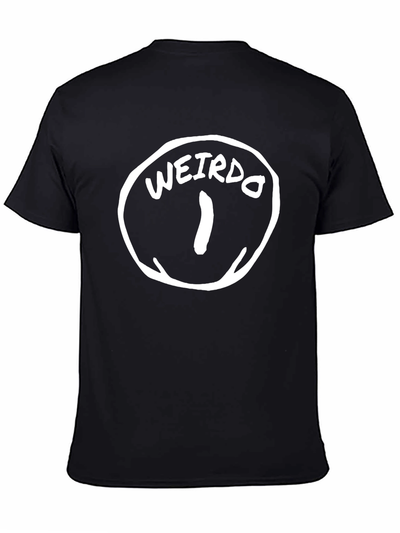 Black Weirdo T-Shirt - Funny Graphic Tee view 4