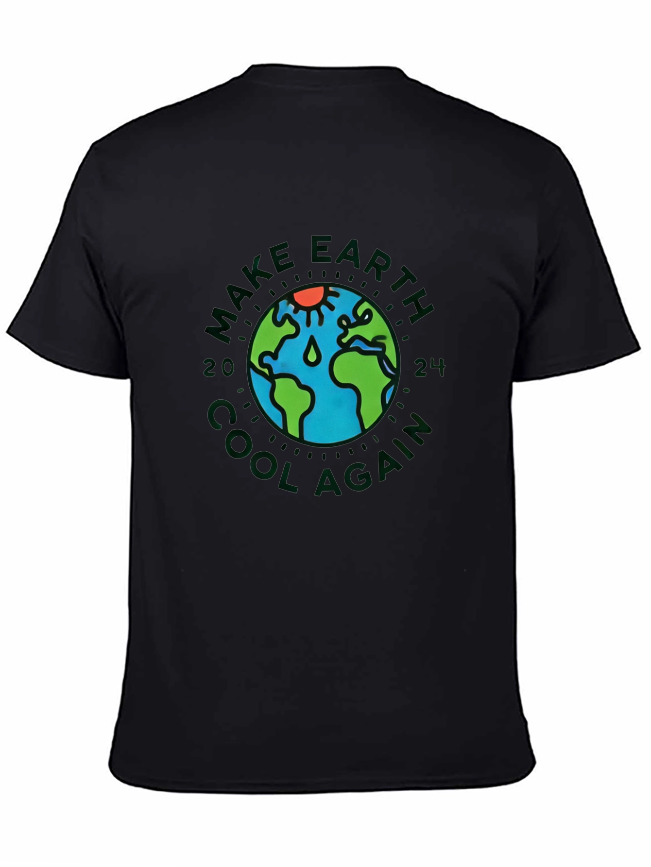 Black Cool Earth Graphic Tee view 4