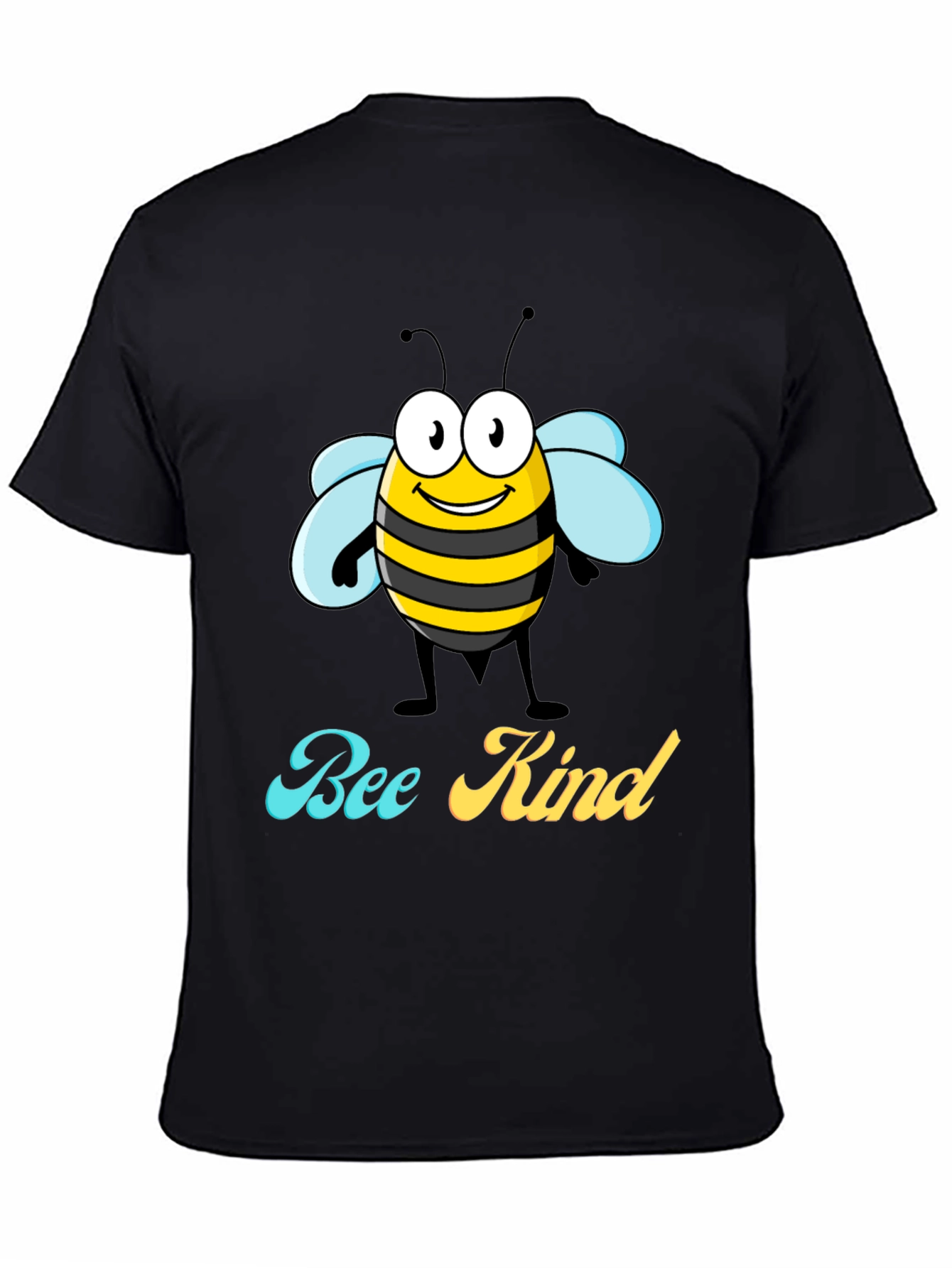 Black Bee Kind Graphic T-Shirt - Black Crew Neck Tee view 4