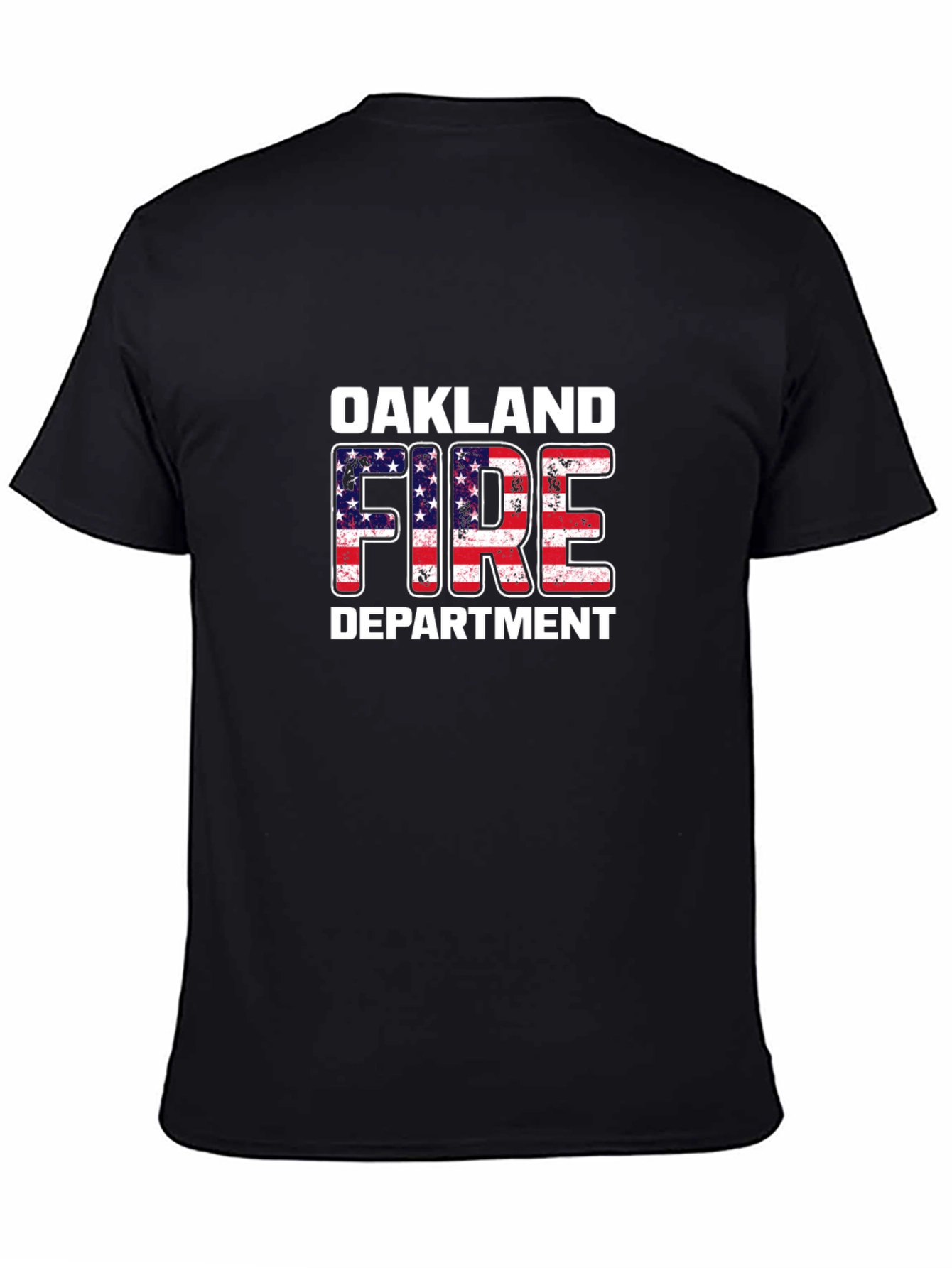 Black Oakland Fire Department T-Shirt view 4