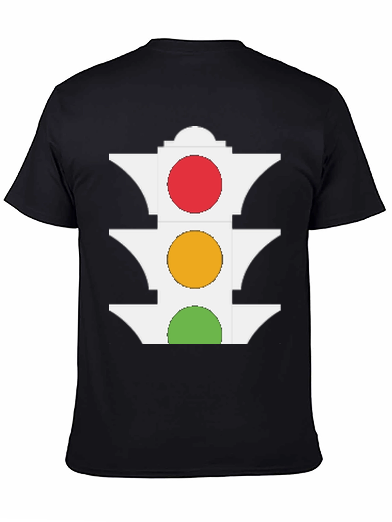 Black Traffic Light Graphic Tee - Stay Visible & Stylish! view 4