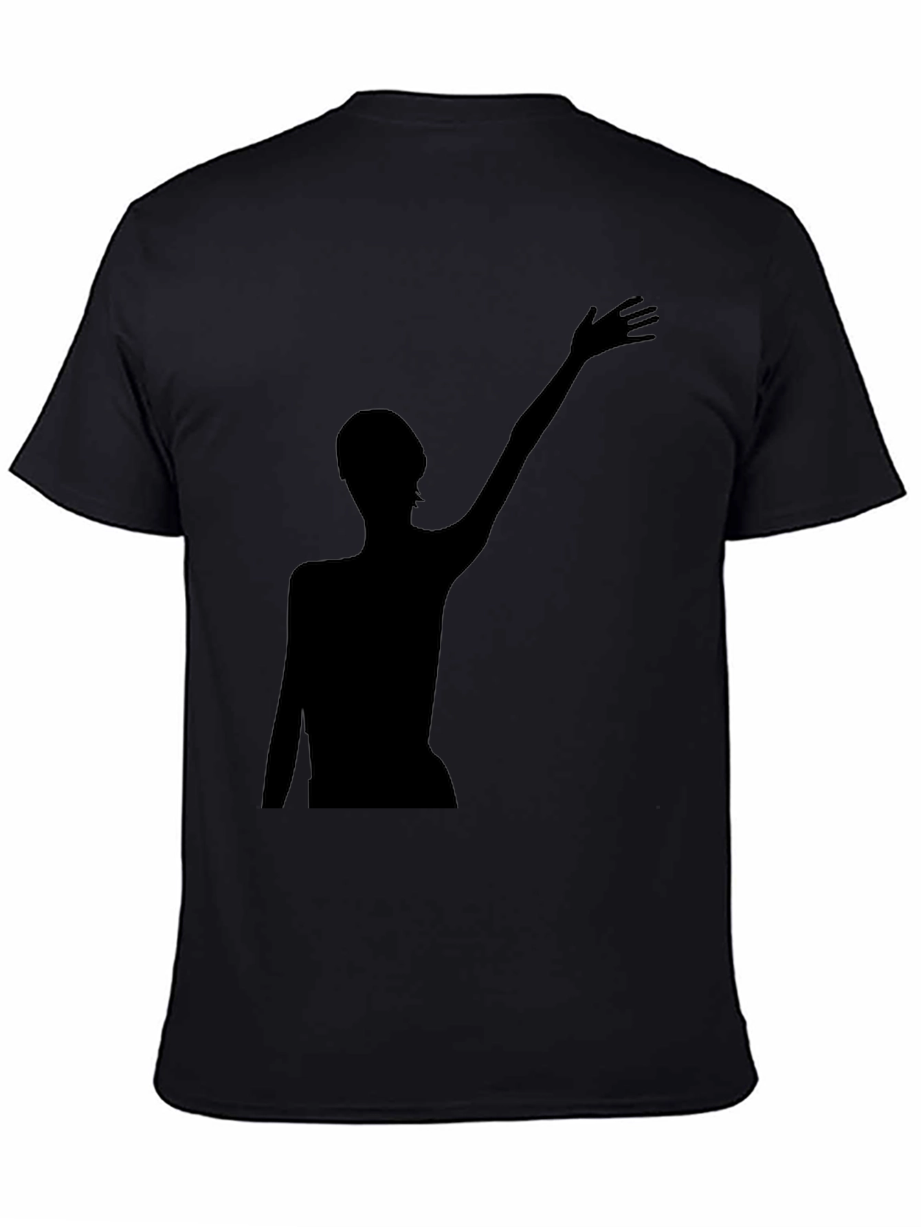 Black Silhouette Graphic Tee - Modern Black T-Shirt view 4