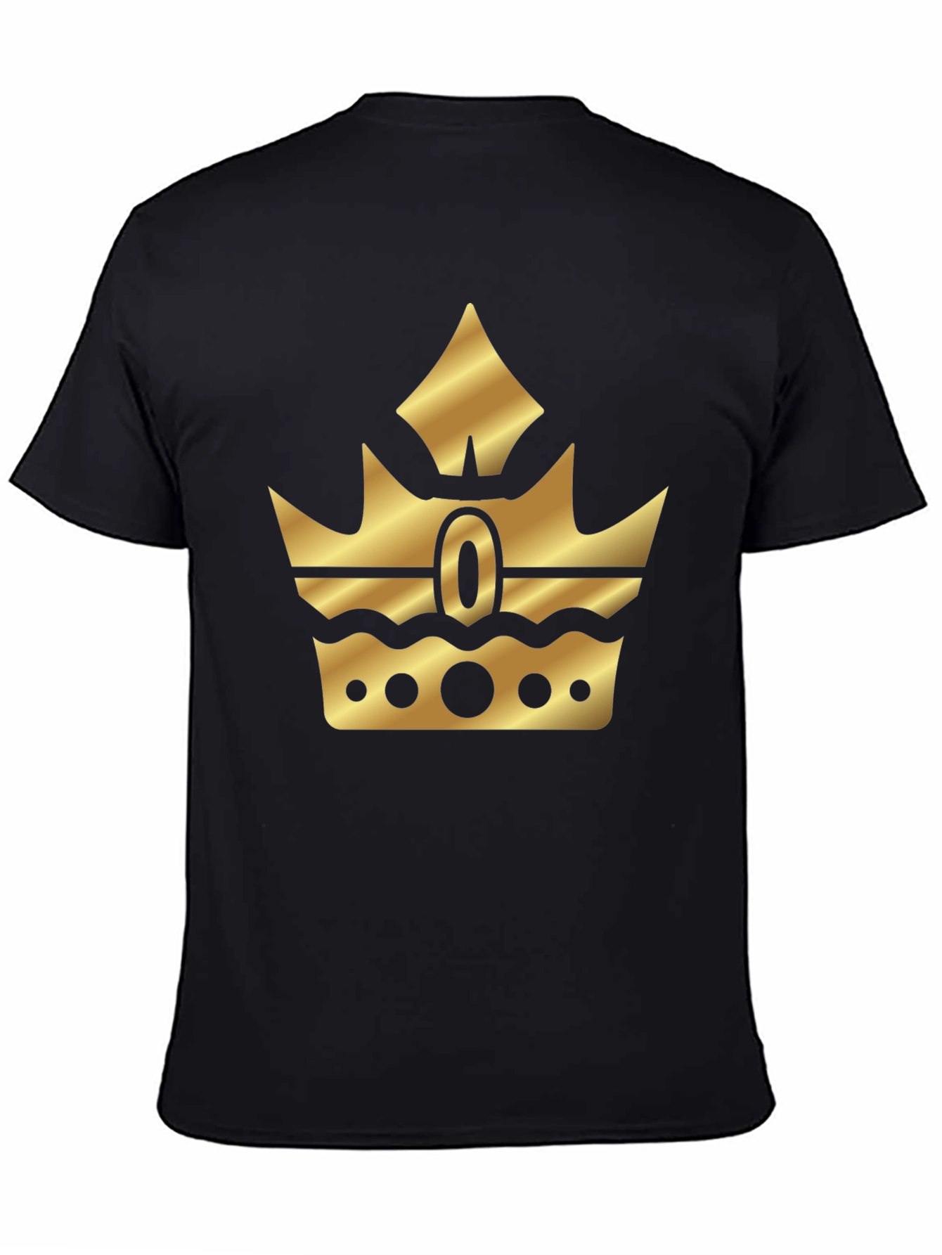 Black Gold Crown Graphic Black T-Shirt view 4