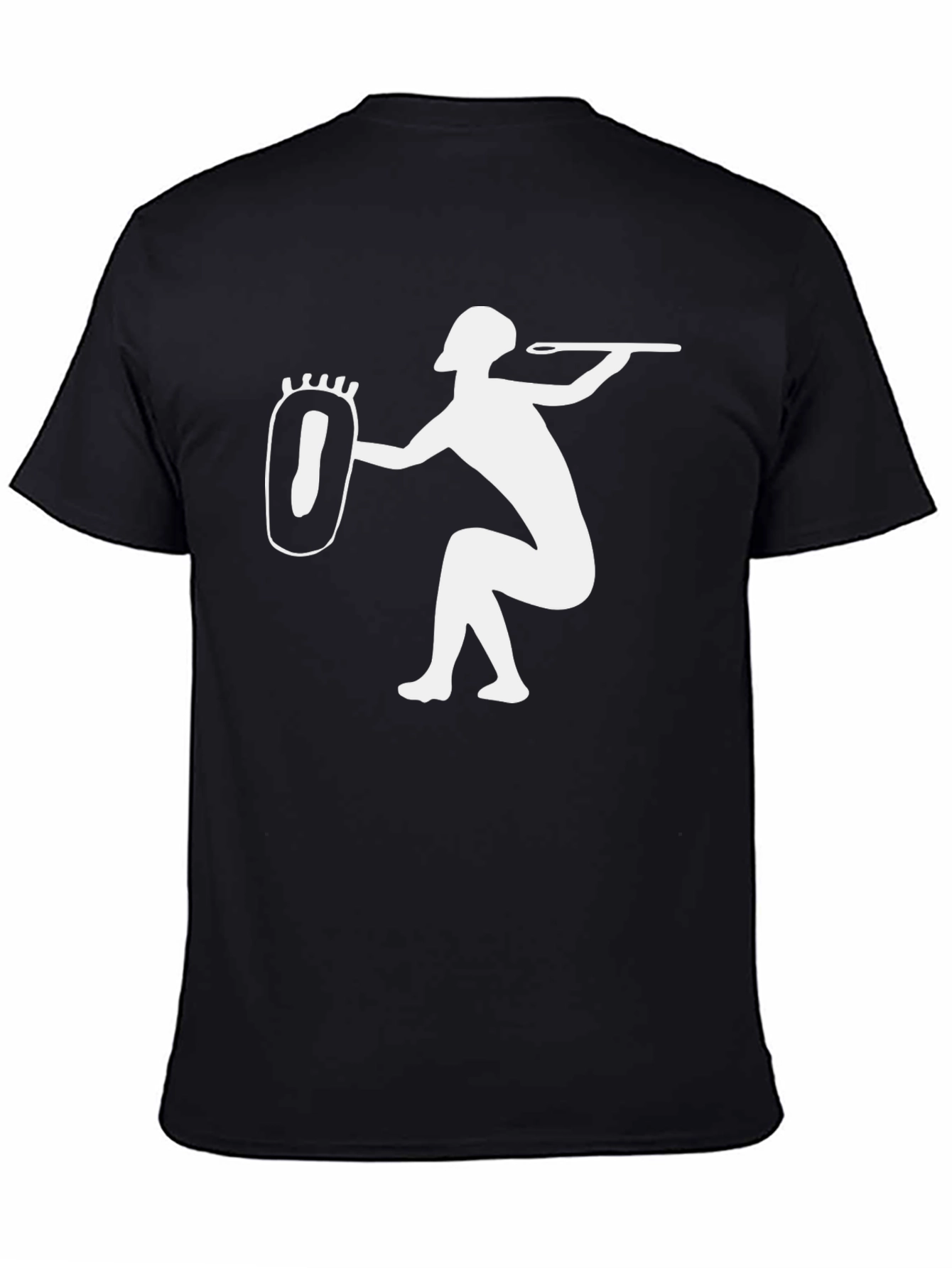 Black Tribal Thrower Graphic Tee - Unique Art T-Shirt view 4