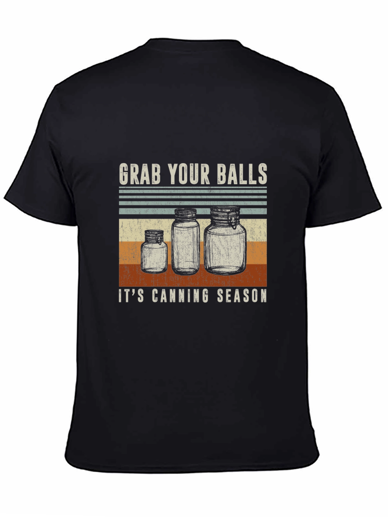 Black Grab Your Balls It's Canning Season T-Shirt view 4