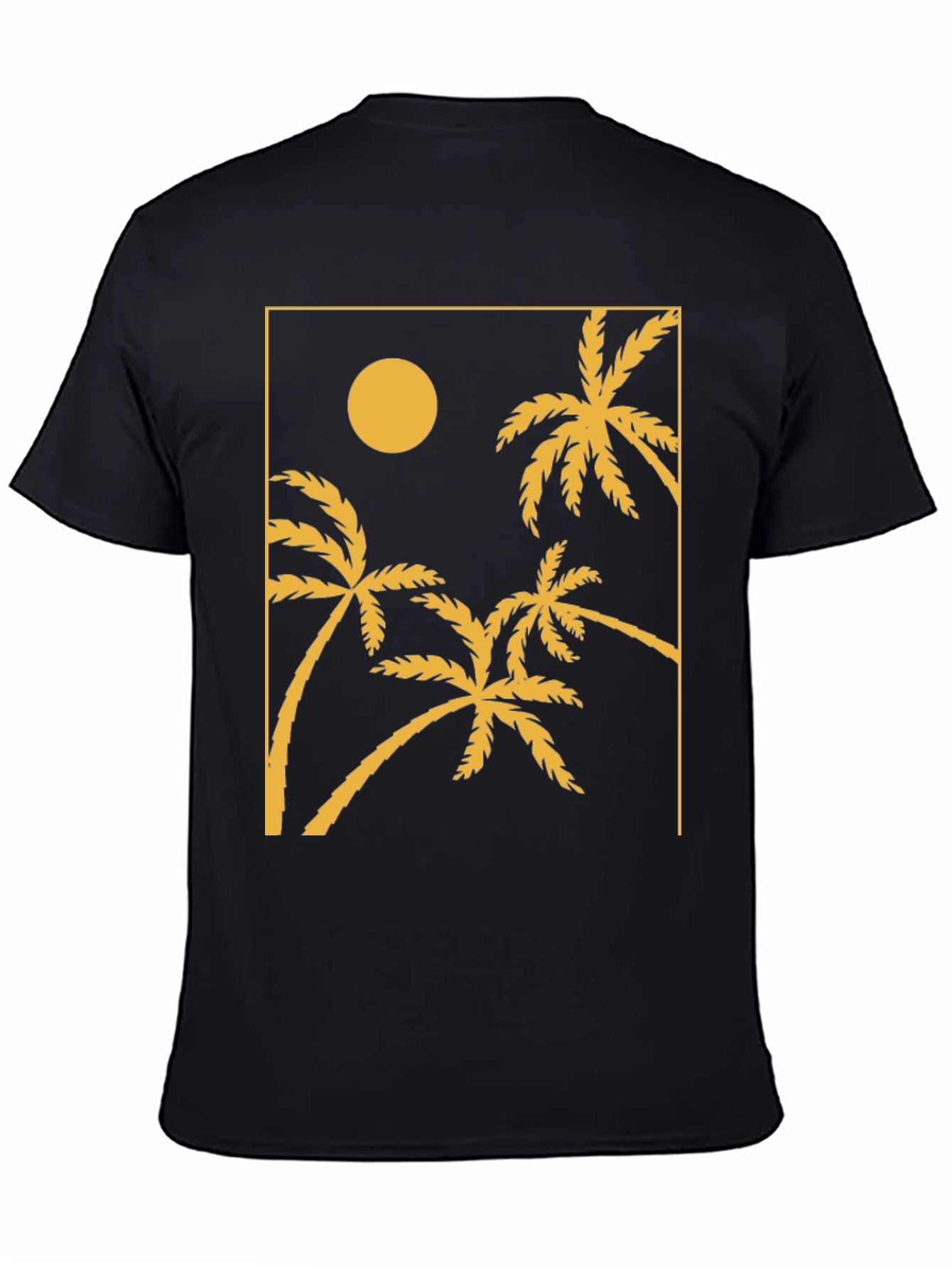 Black Palm Tree Graphic Tee - Tropical Vibes view 4