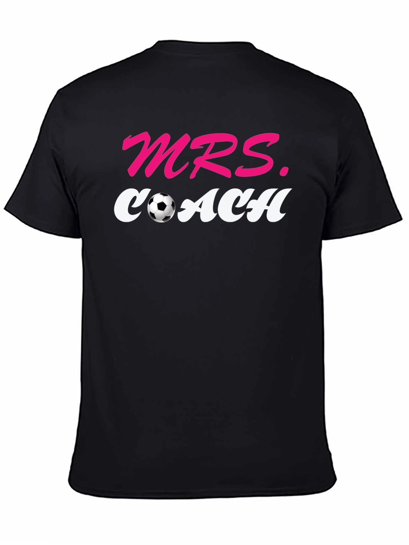 Black Mrs. Coach Soccer T-Shirt - Women's Sports Tee view 4