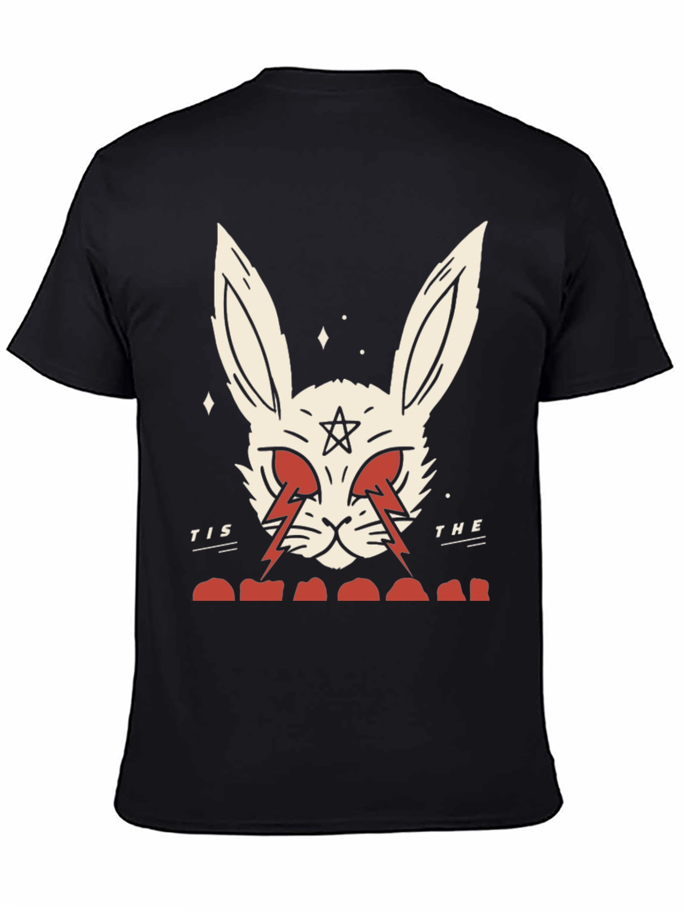 Black Occult Rabbit Graphic Tee view 4