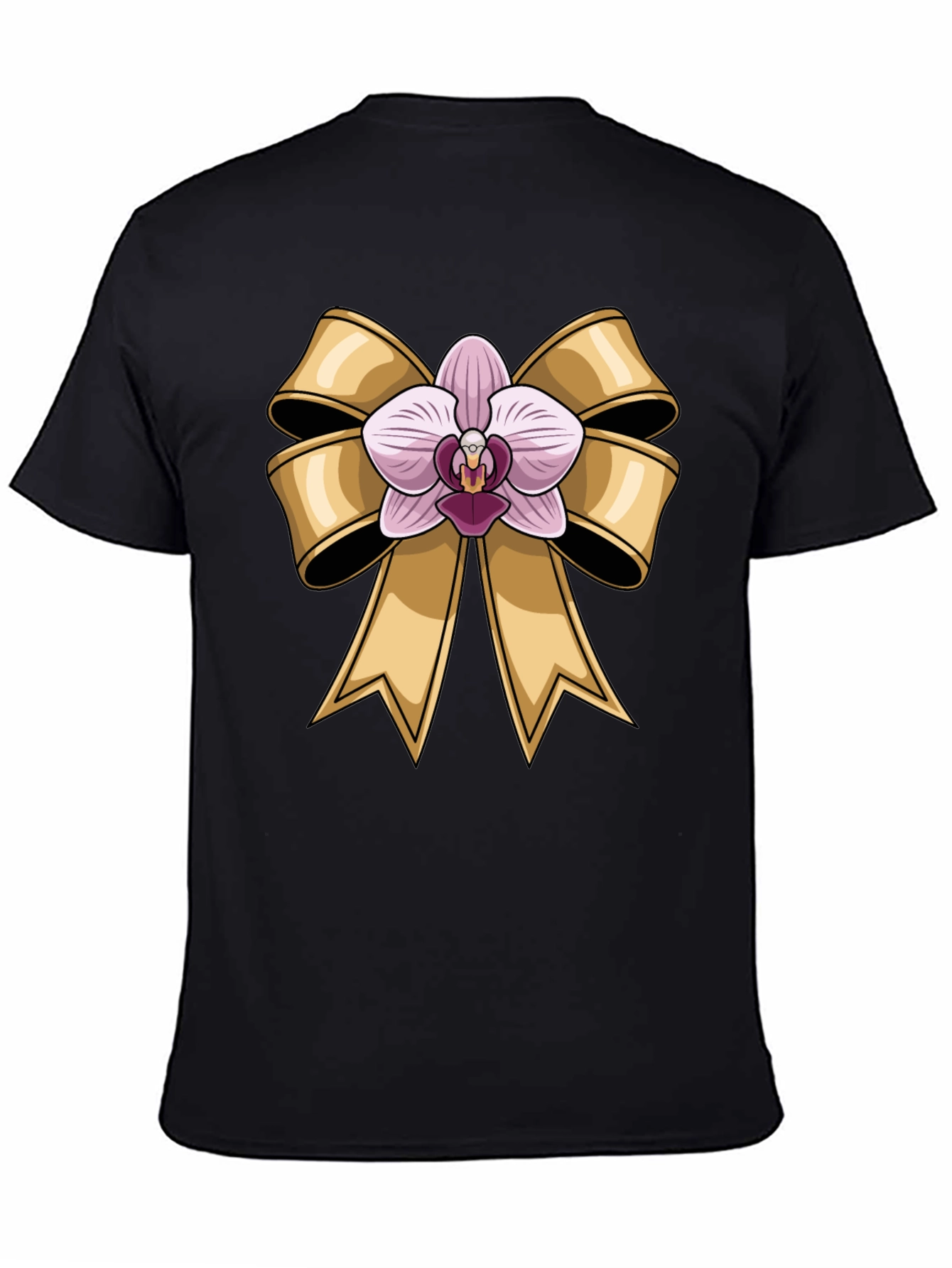 Black Orchid Bow Black T-Shirt view 4