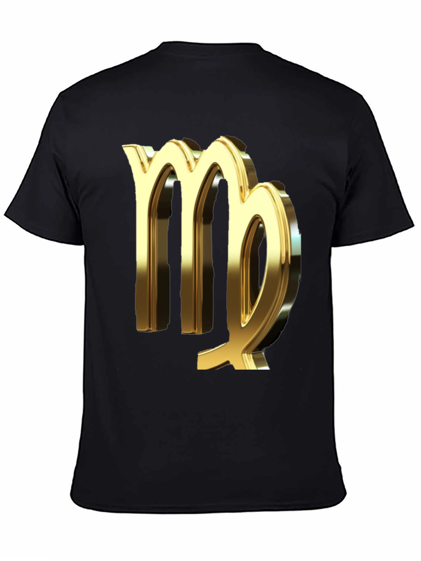 Black Zodiac Virgo Symbol T-Shirt view 4