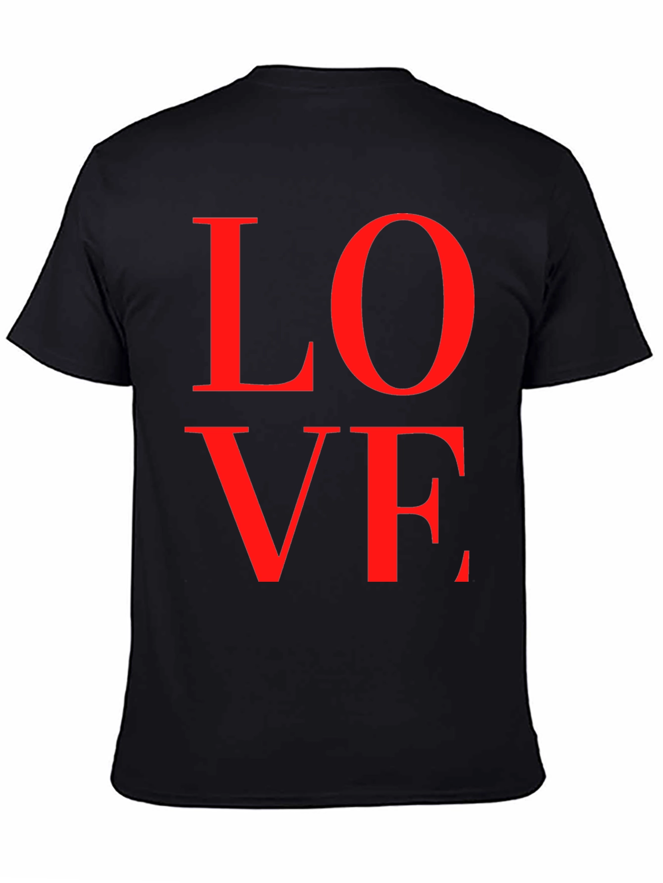 Black Love Tee - Red Letters on Black view 4
