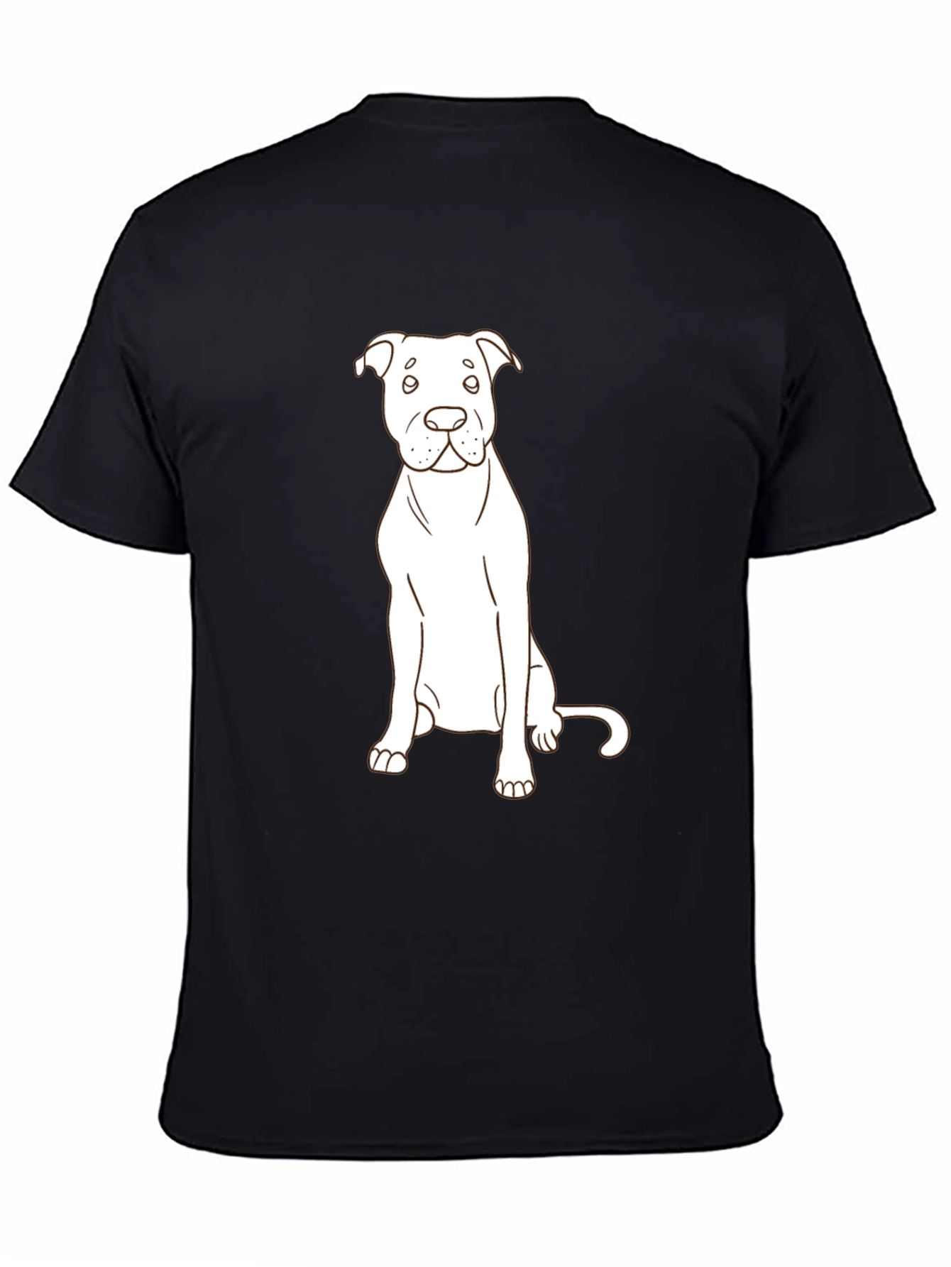 Black Dog Lover's Tee: Minimalist Pup Design view 4