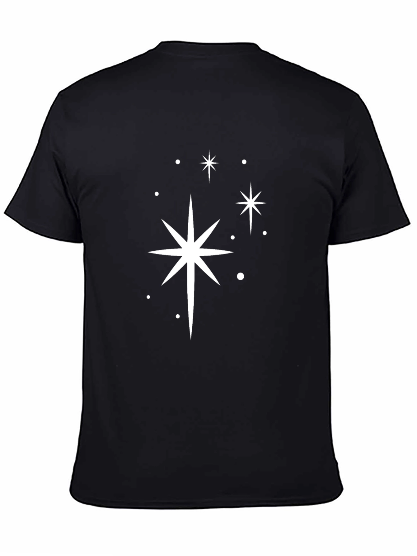 Black Retro Starburst Graphic Tee view 4