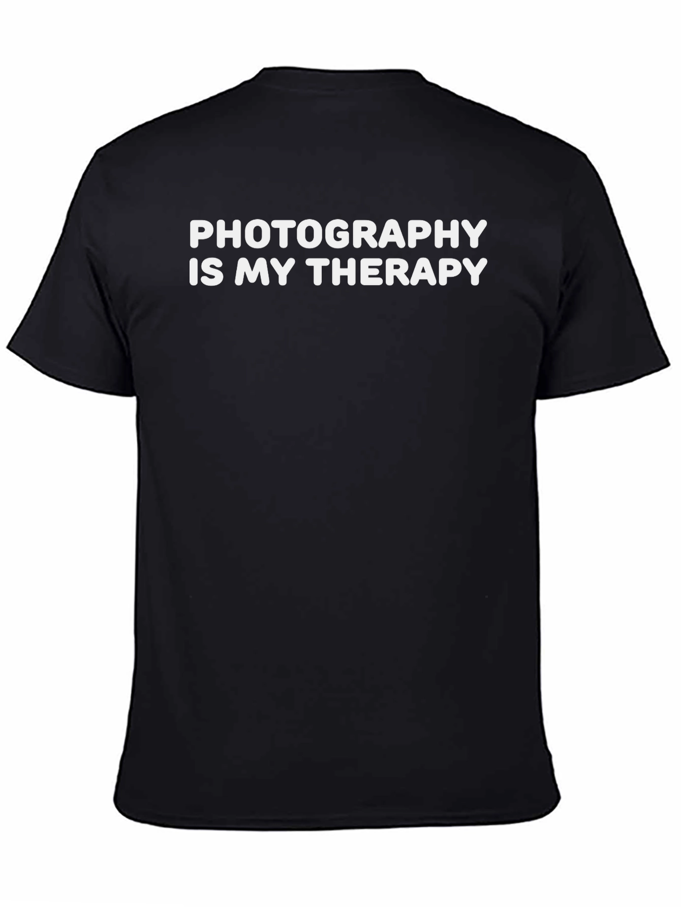 Black Photography Therapy T-Shirt - Unisex view 4