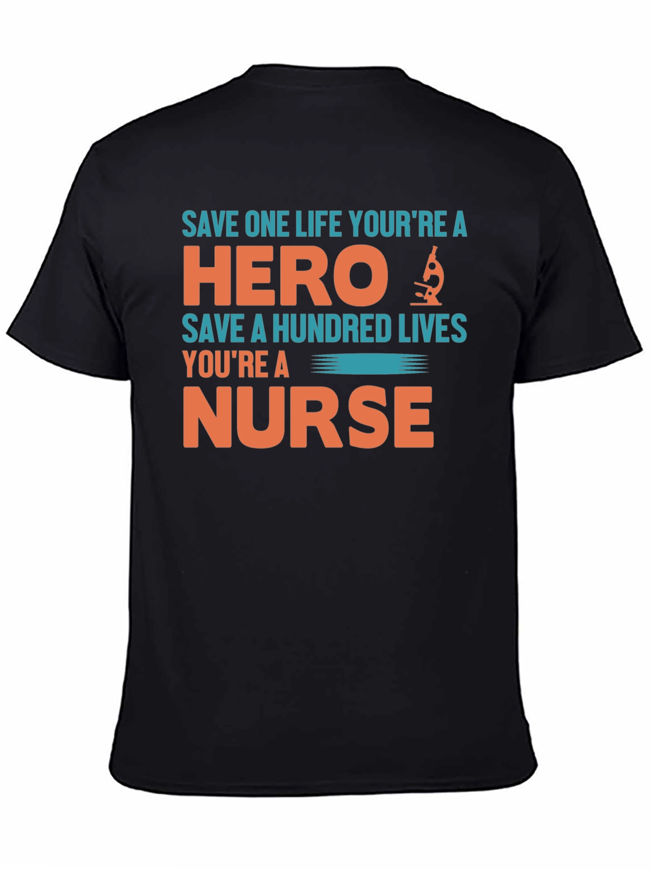 Black Nurse Hero T-Shirt - Save Lives view 4