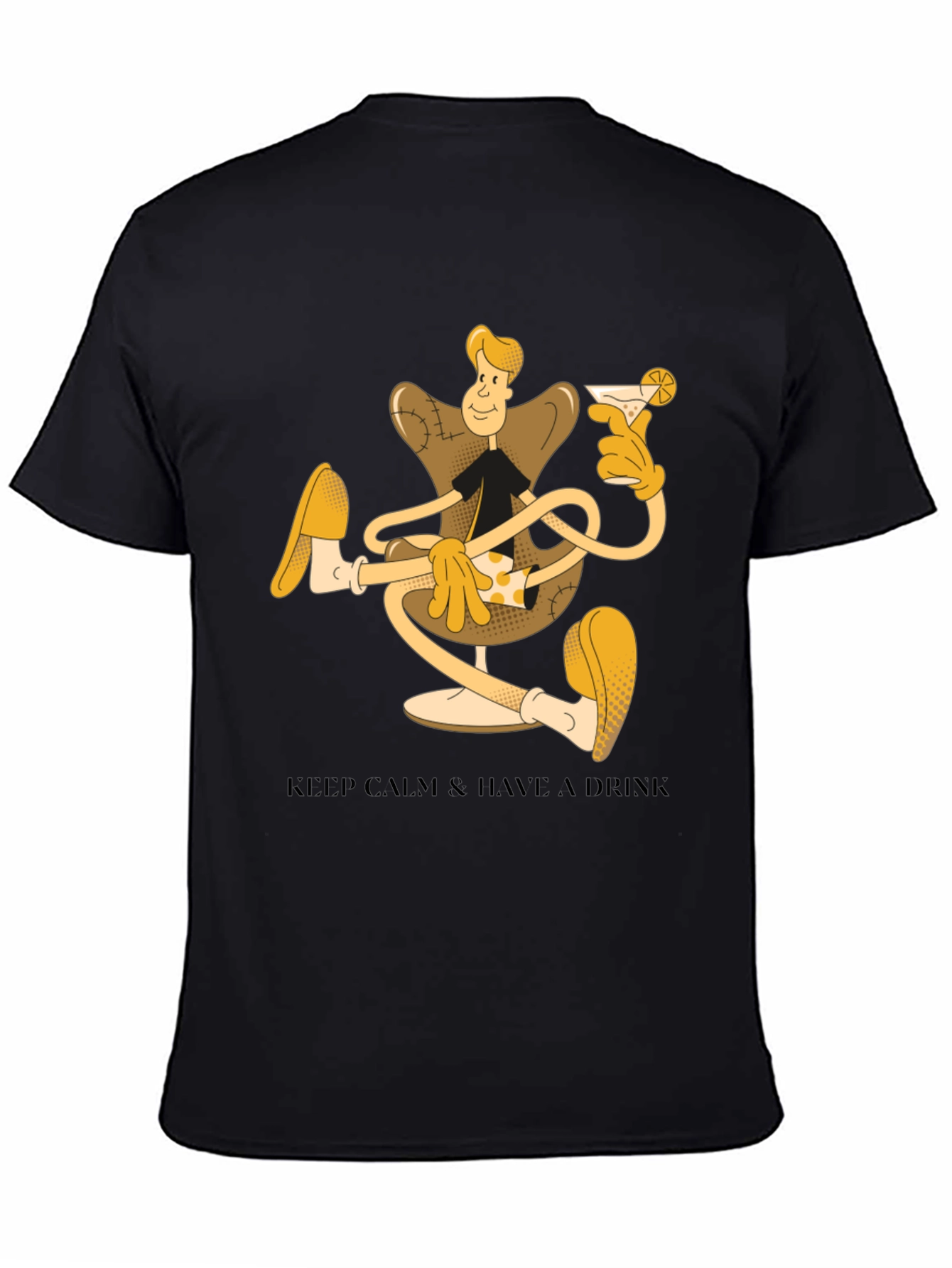 Black Relax and Unwind Graphic T-Shirt view 4