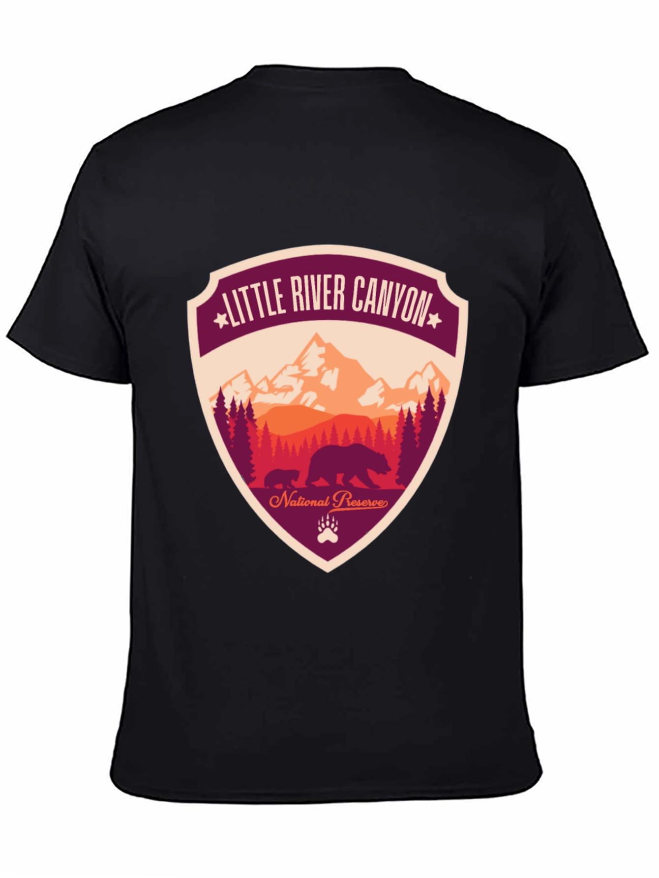Black Little River Canyon National Reserve T-Shirt view 4