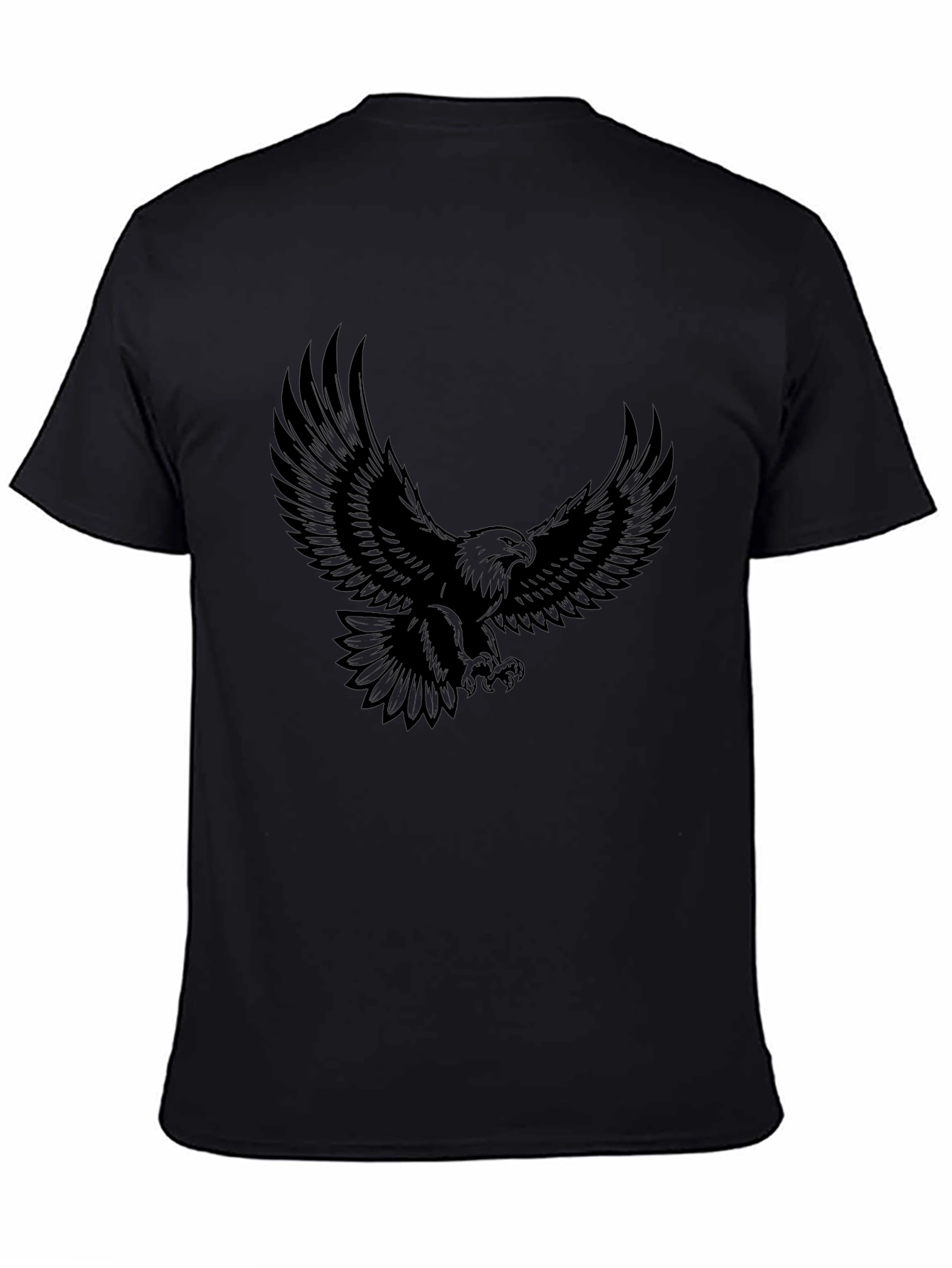 Black Black Eagle Graphic T-Shirt - Men's Fashion view 4