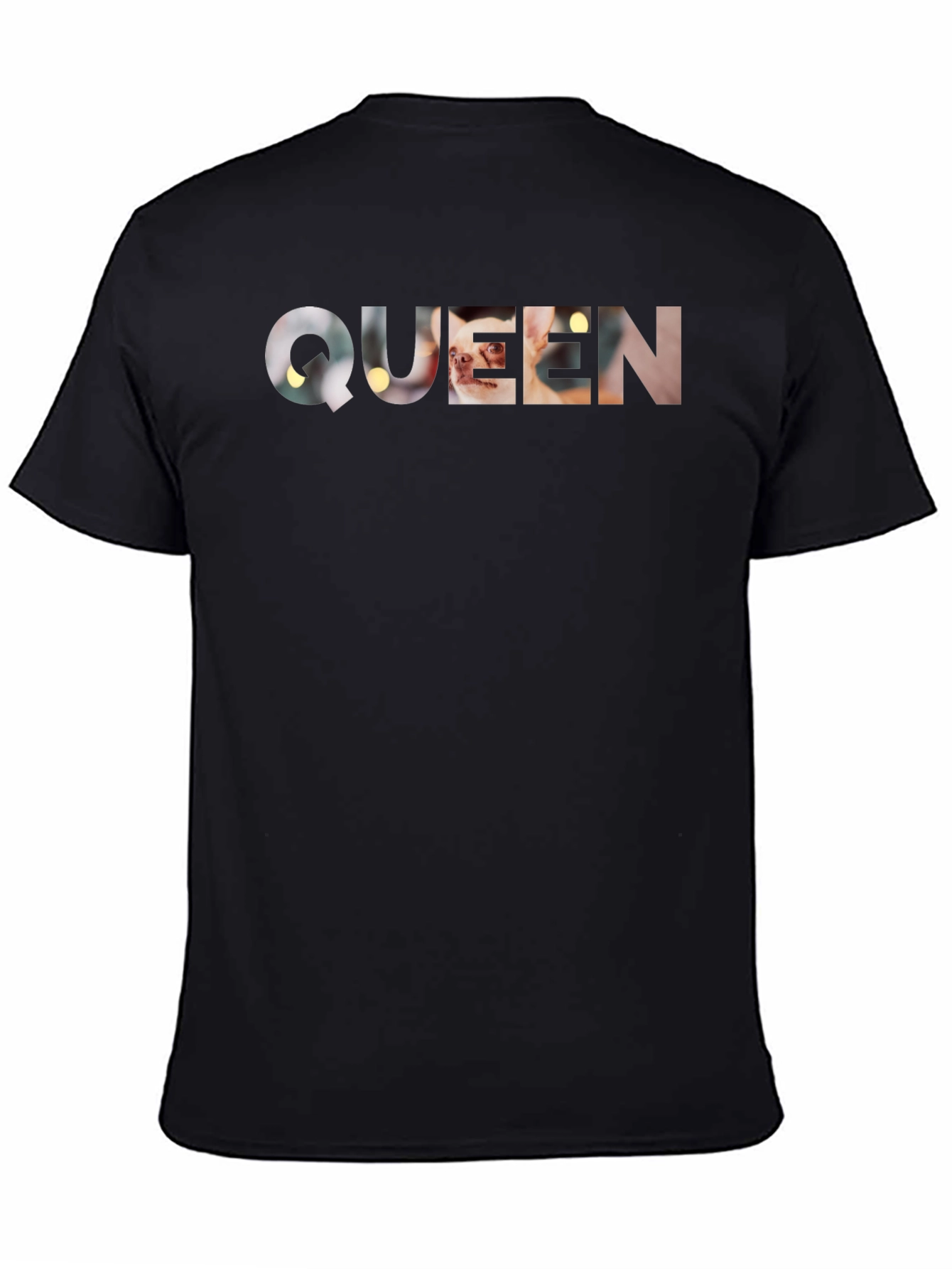 Black Queen Dog Tee - Novelty Graphic T-Shirt view 4