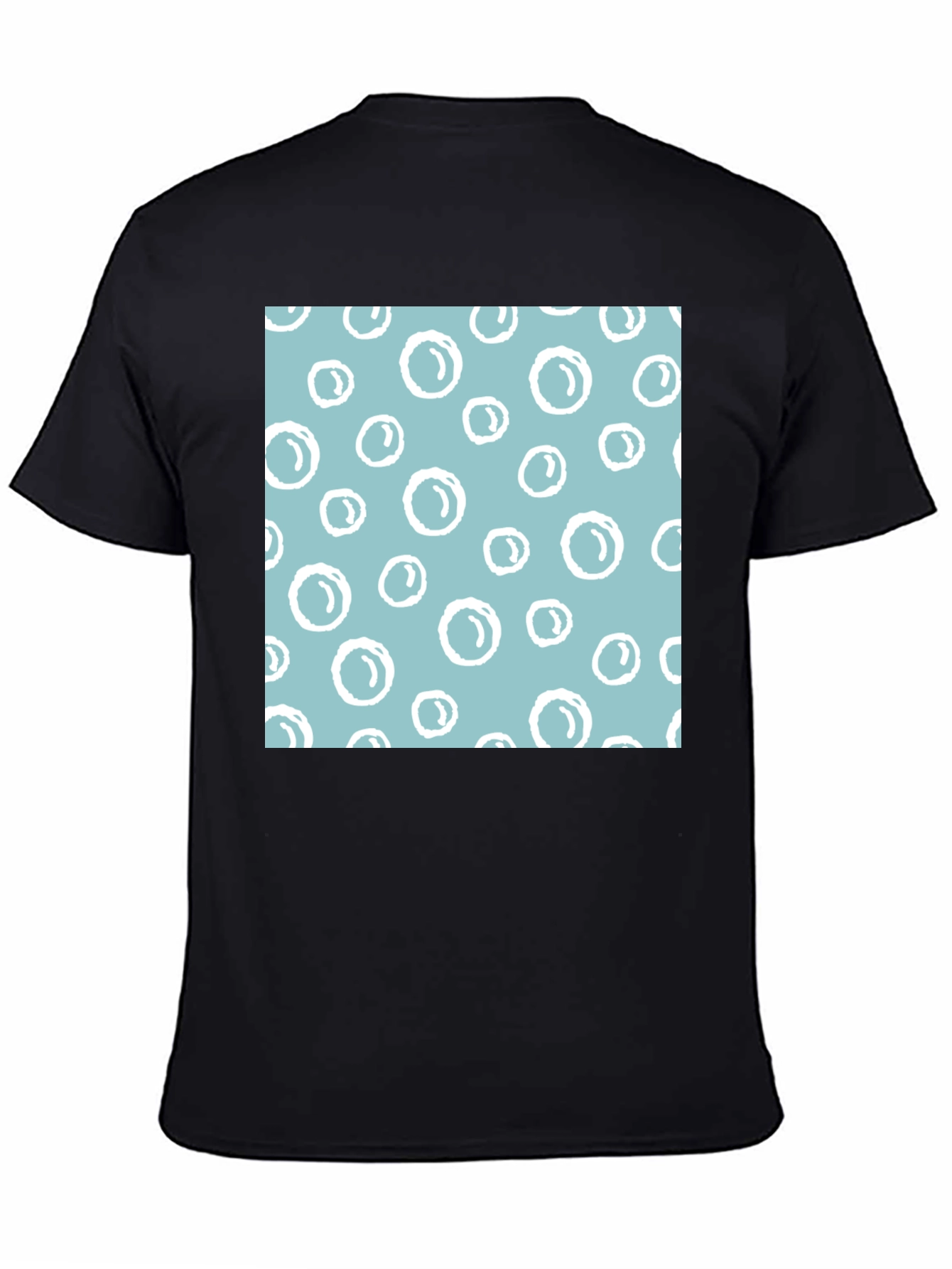 Black Bubble Pattern T-Shirt view 4