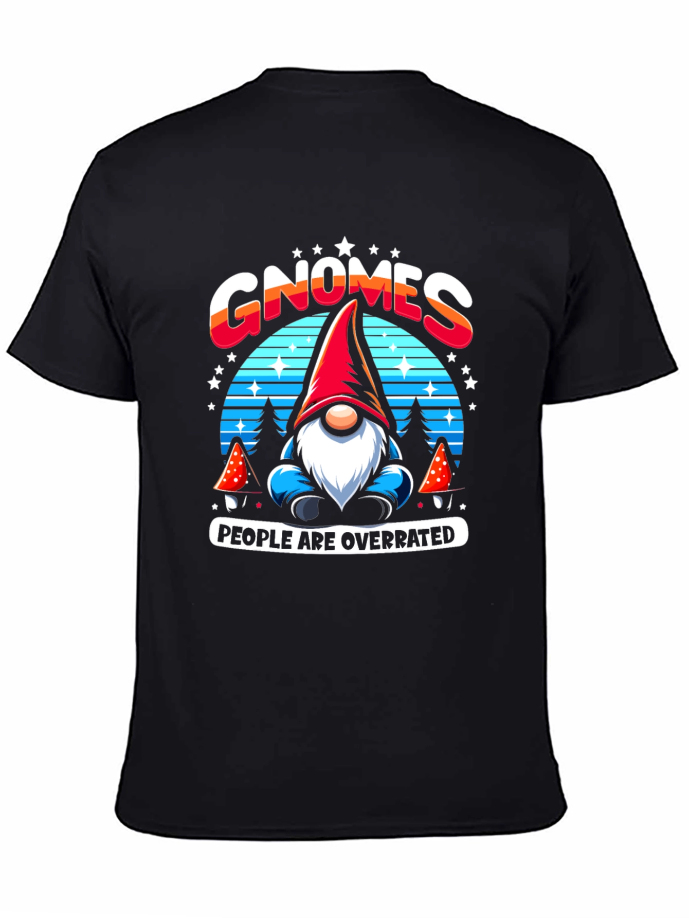 Black Gnomes Overrated Tee view 4