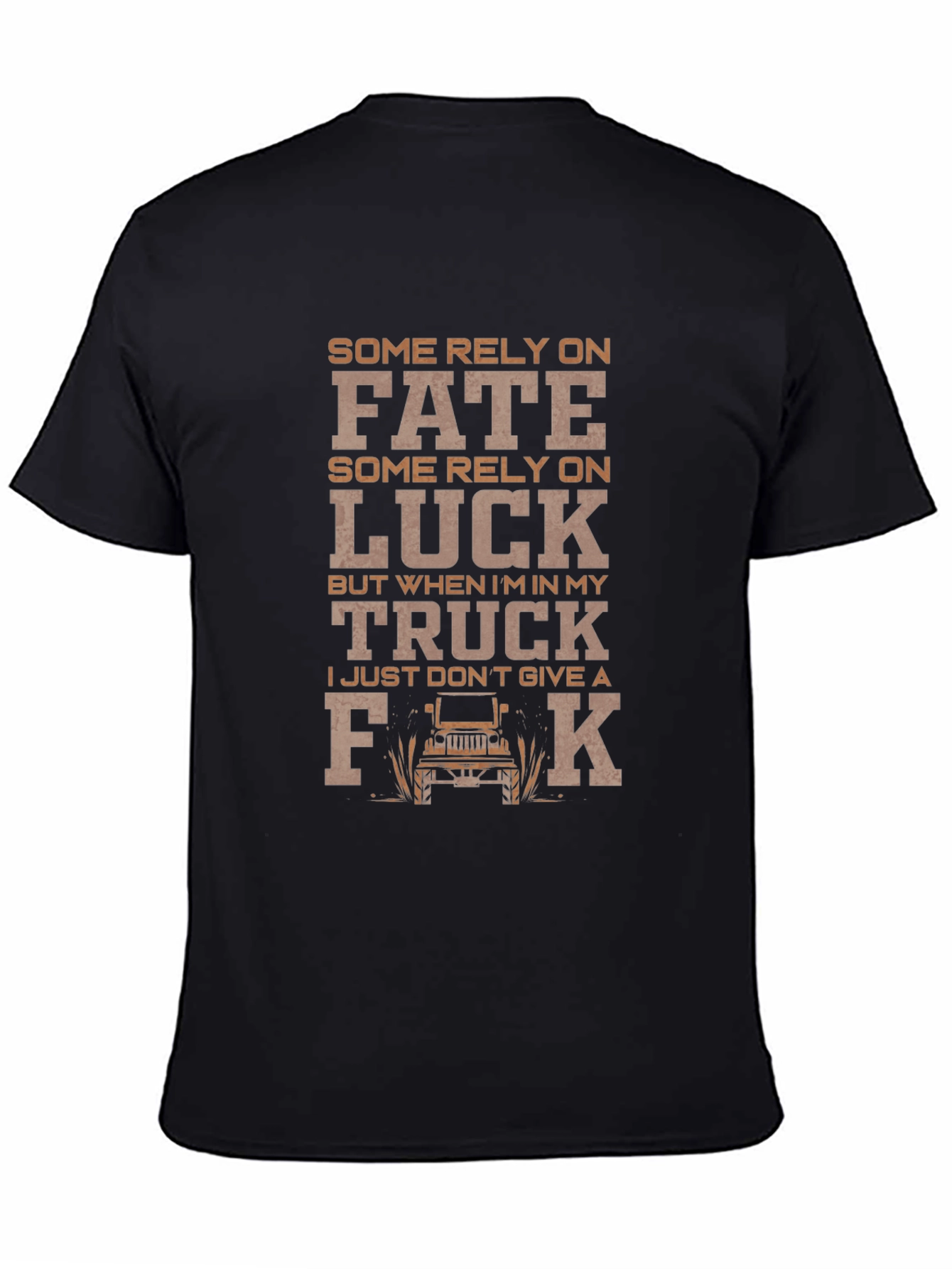 Black Fate Luck Truck Graphic T-Shirt view 4