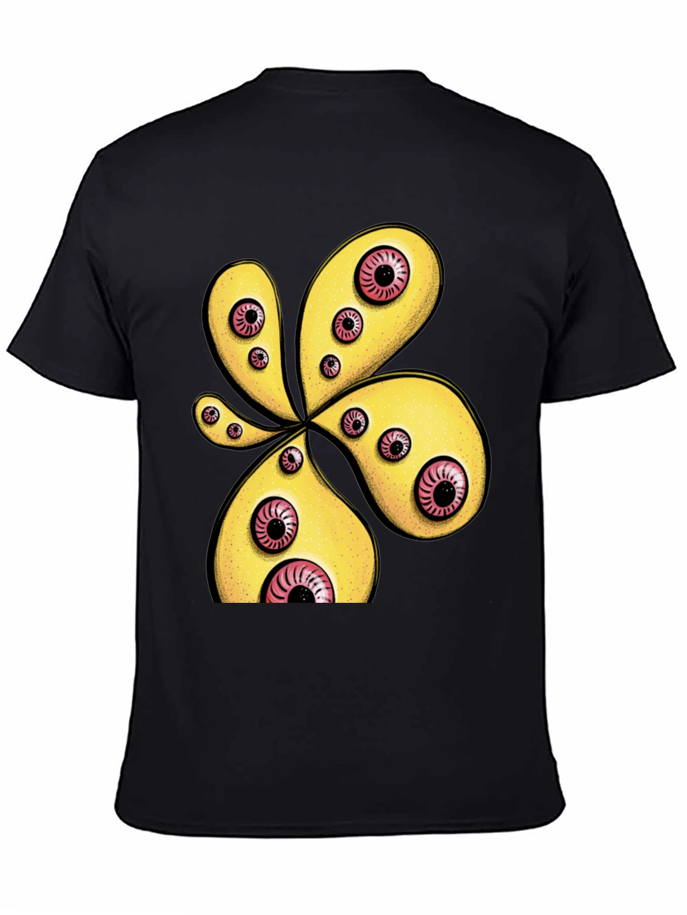 Black Eye-Catching Graphic Print Black T-Shirt view 4