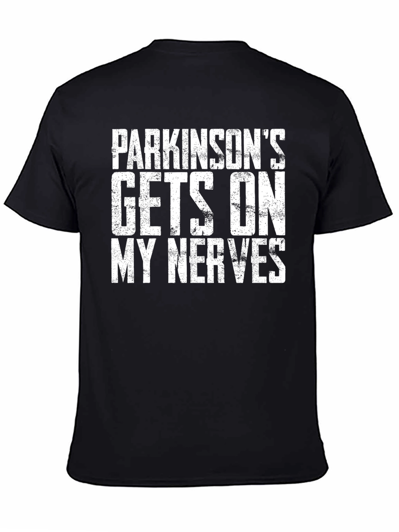 Black Parkinson's Gets On My Nerves Graphic Tee view 4