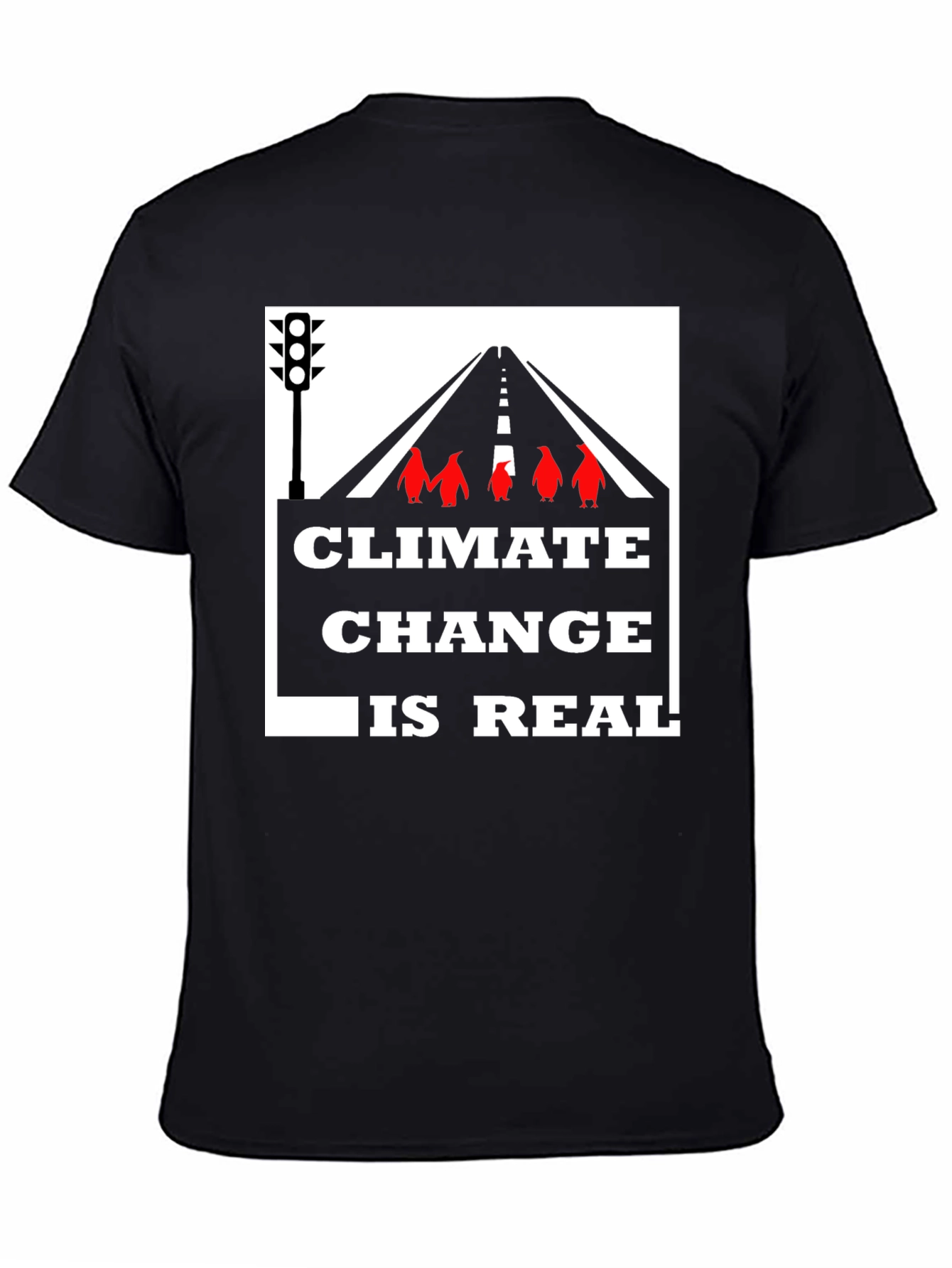 Black Climate Change Awareness Graphic Tee - Black view 4