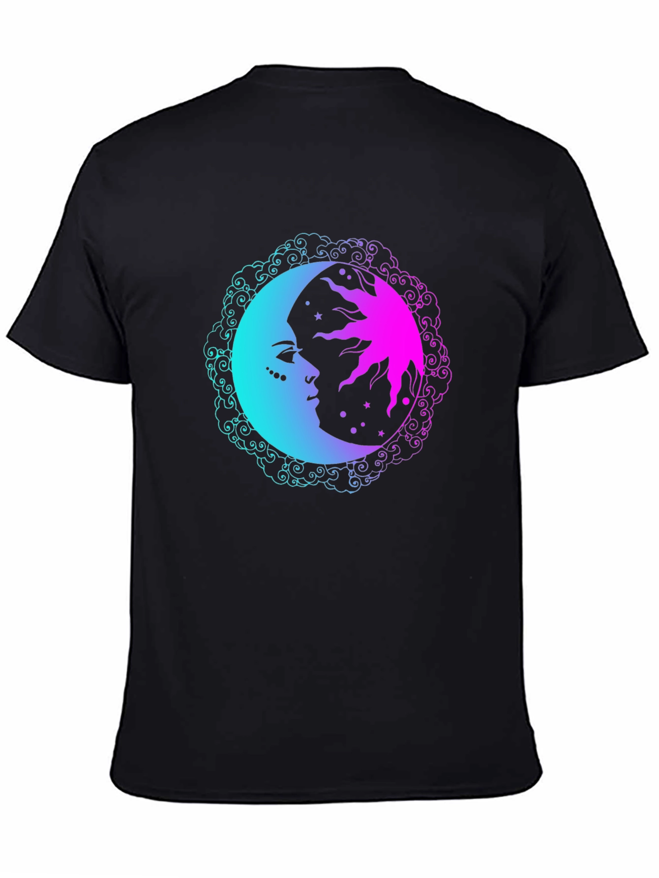Black Sun & Moon Graphic Tee - Cosmic Comfort view 4