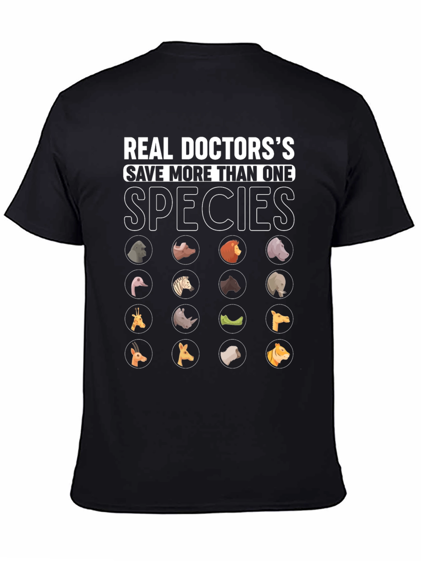Vet Animal Doctor T-Shirt Save More Than One Species Tee - 4