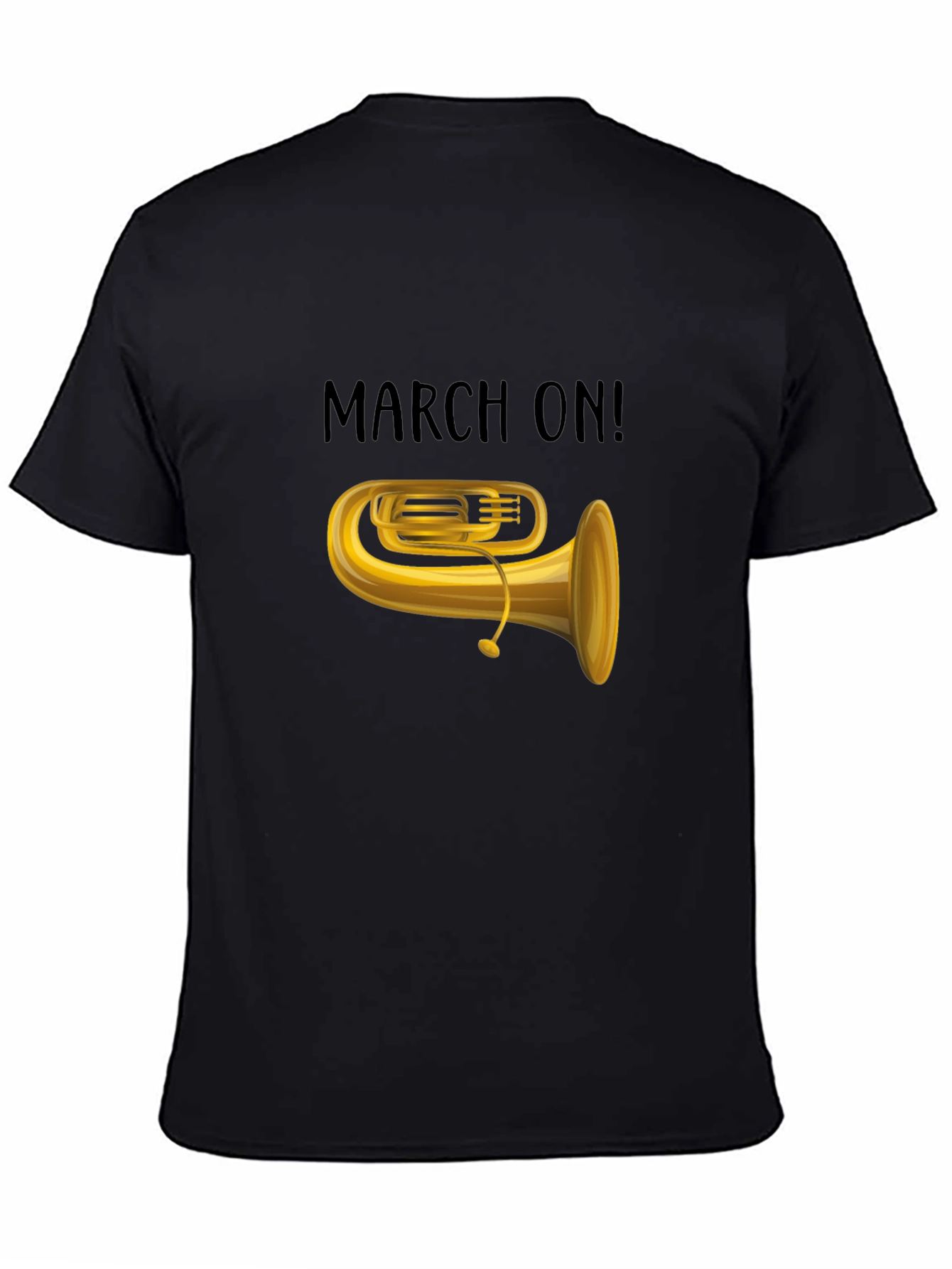 Black March On! Tuba Graphic Tee view 4