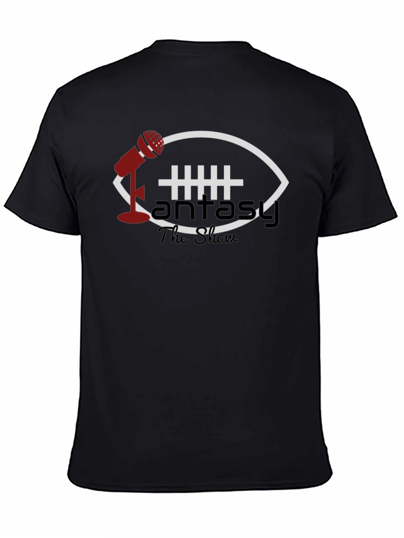 Black Fantasy Football Show T-Shirt - Premium Cotton Tee view 4