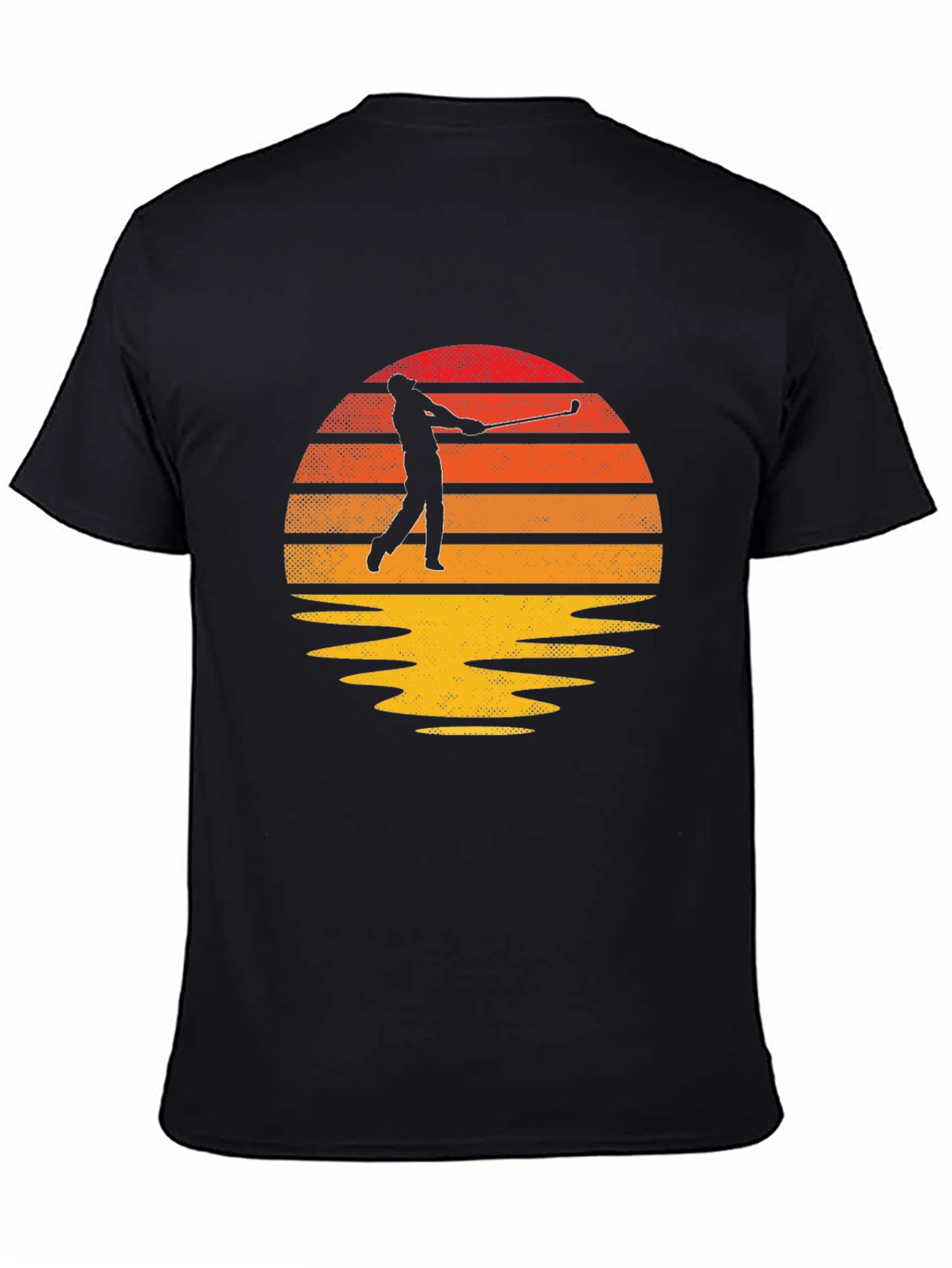 Black Golfer Sunset Graphic Tee - Classic Fit view 4