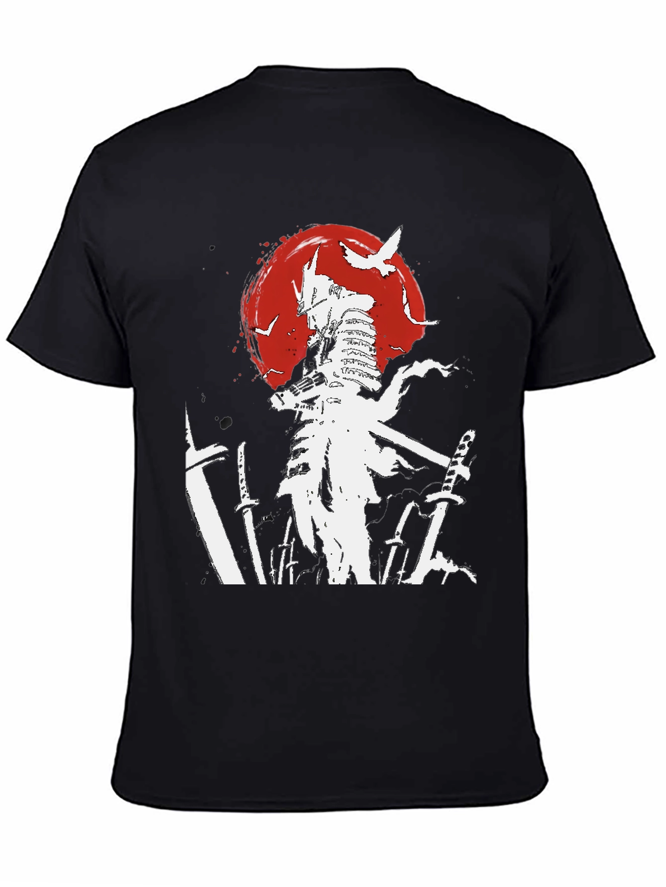 Black Samurai Graphic Tee - Japanese Warrior T-Shirt view 4