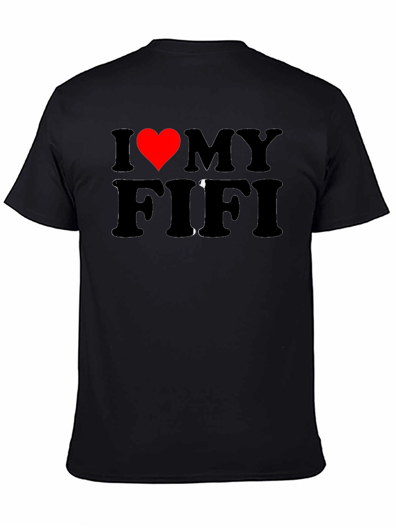 Black I Heart My Fifi Black T-Shirt Novelty Tee view 4