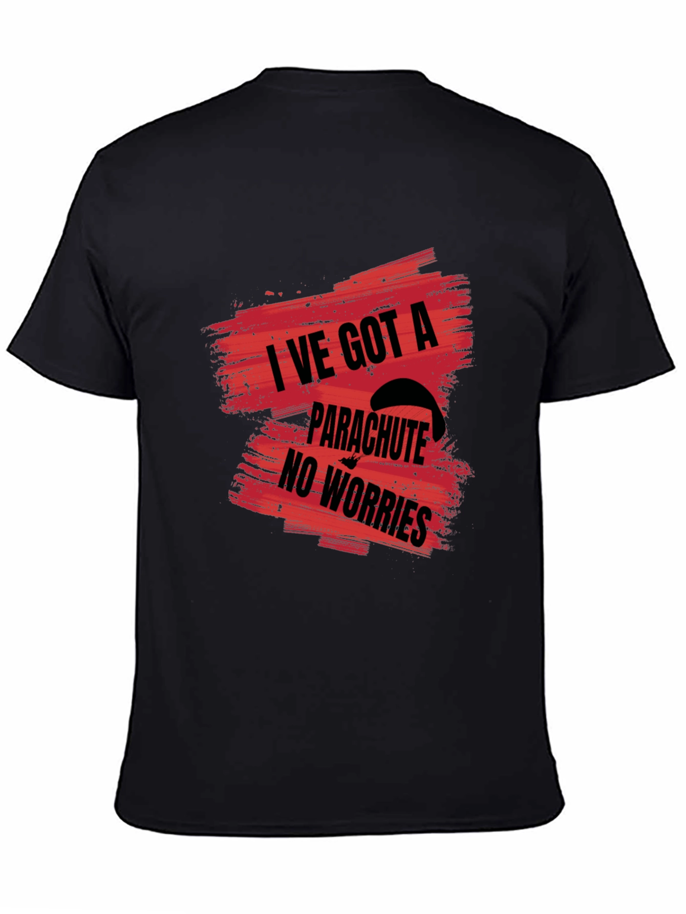 Black I've Got a Parachute T-Shirt view 4