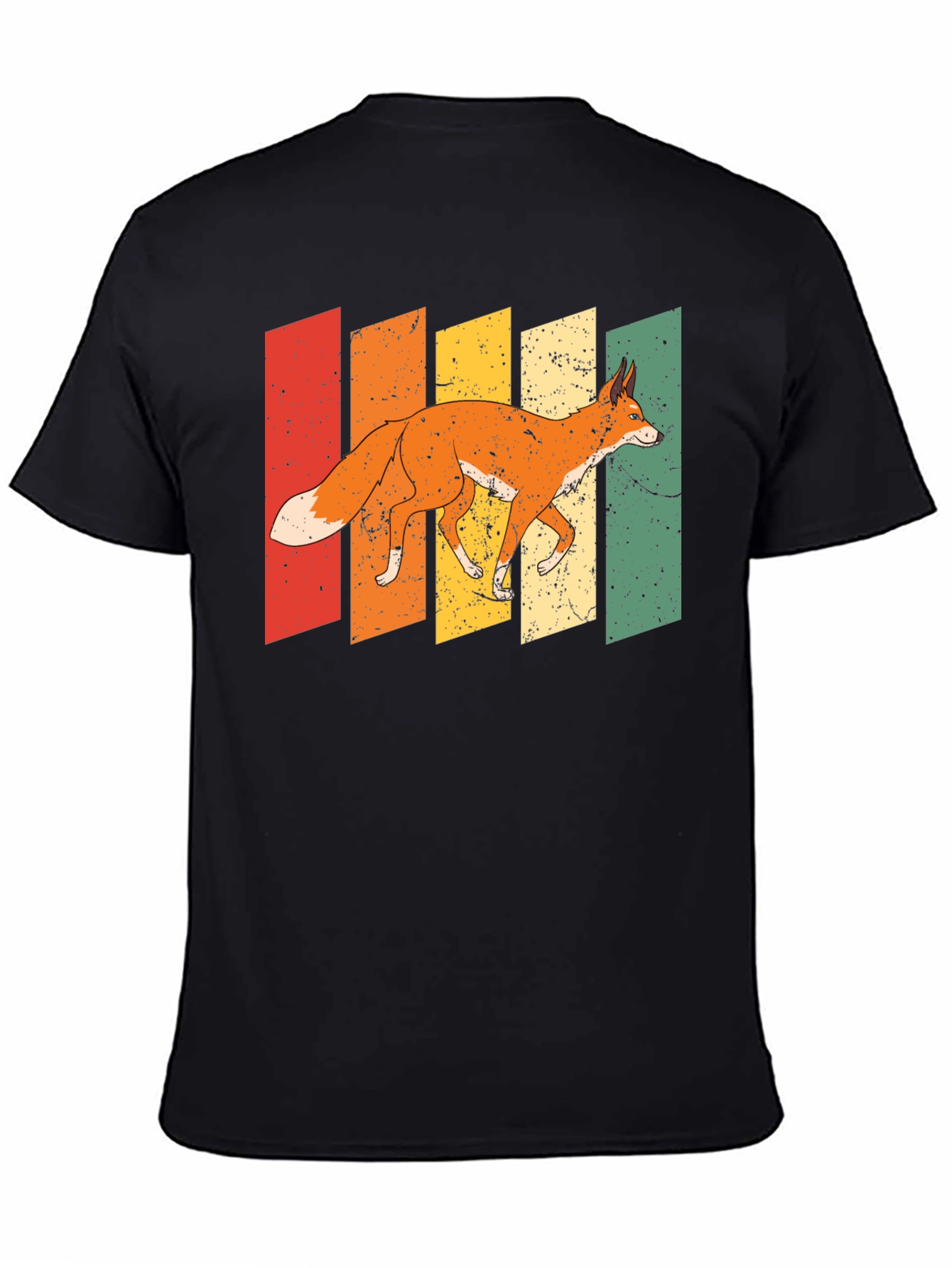 Black Retro Fox Graphic Tee - Unique Style view 4