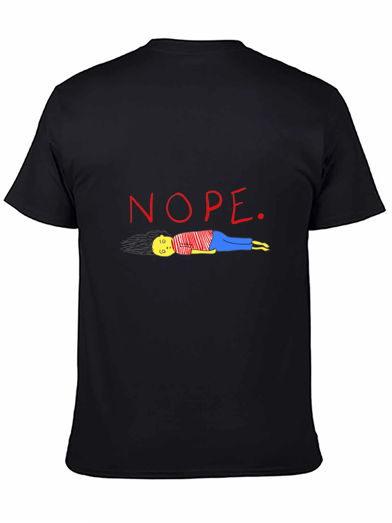 Black Nope T-Shirt - Funny Graphic Tee view 4