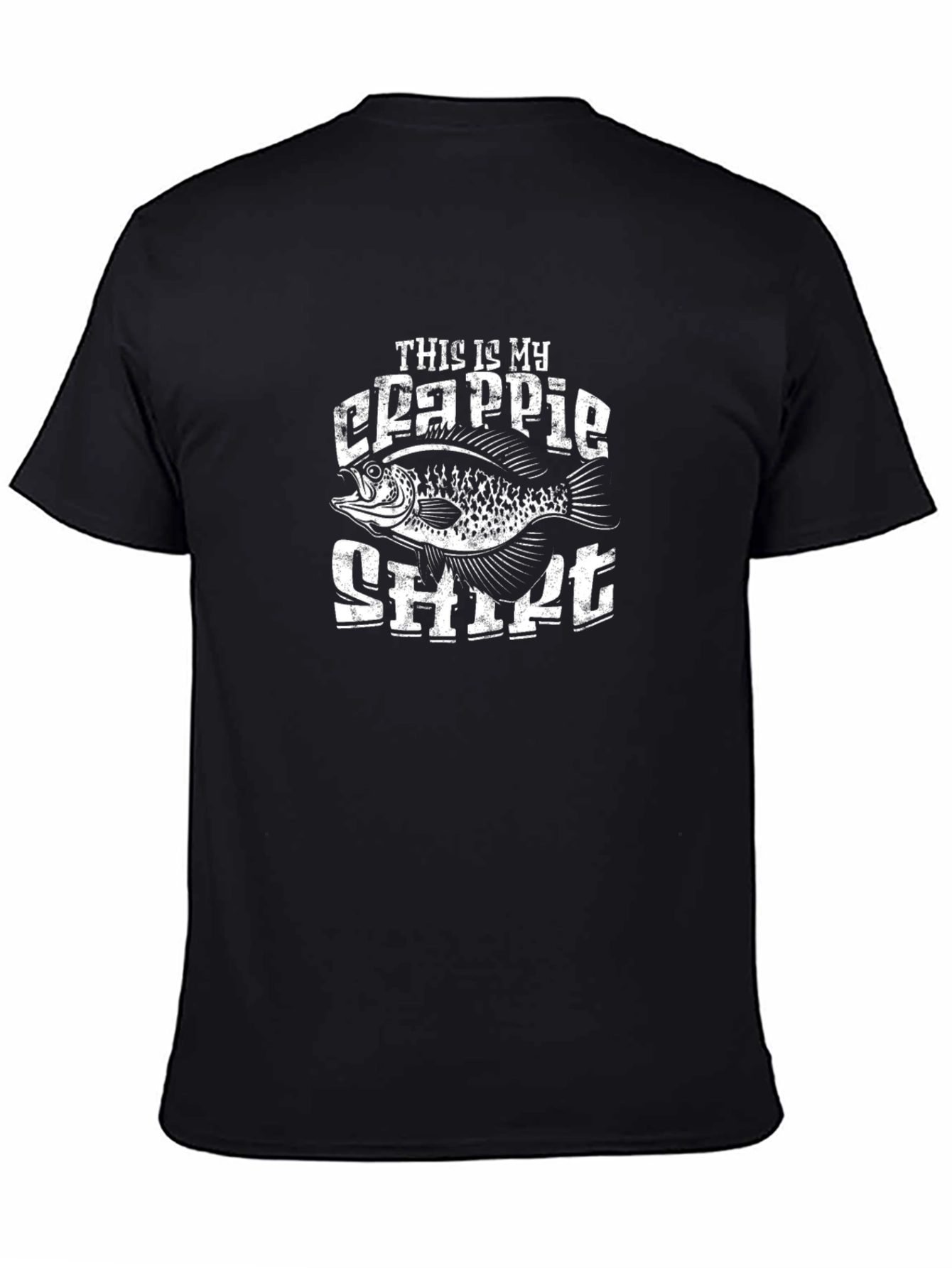 Black This is My Crappie Shirt - Fishing T-Shirt view 4
