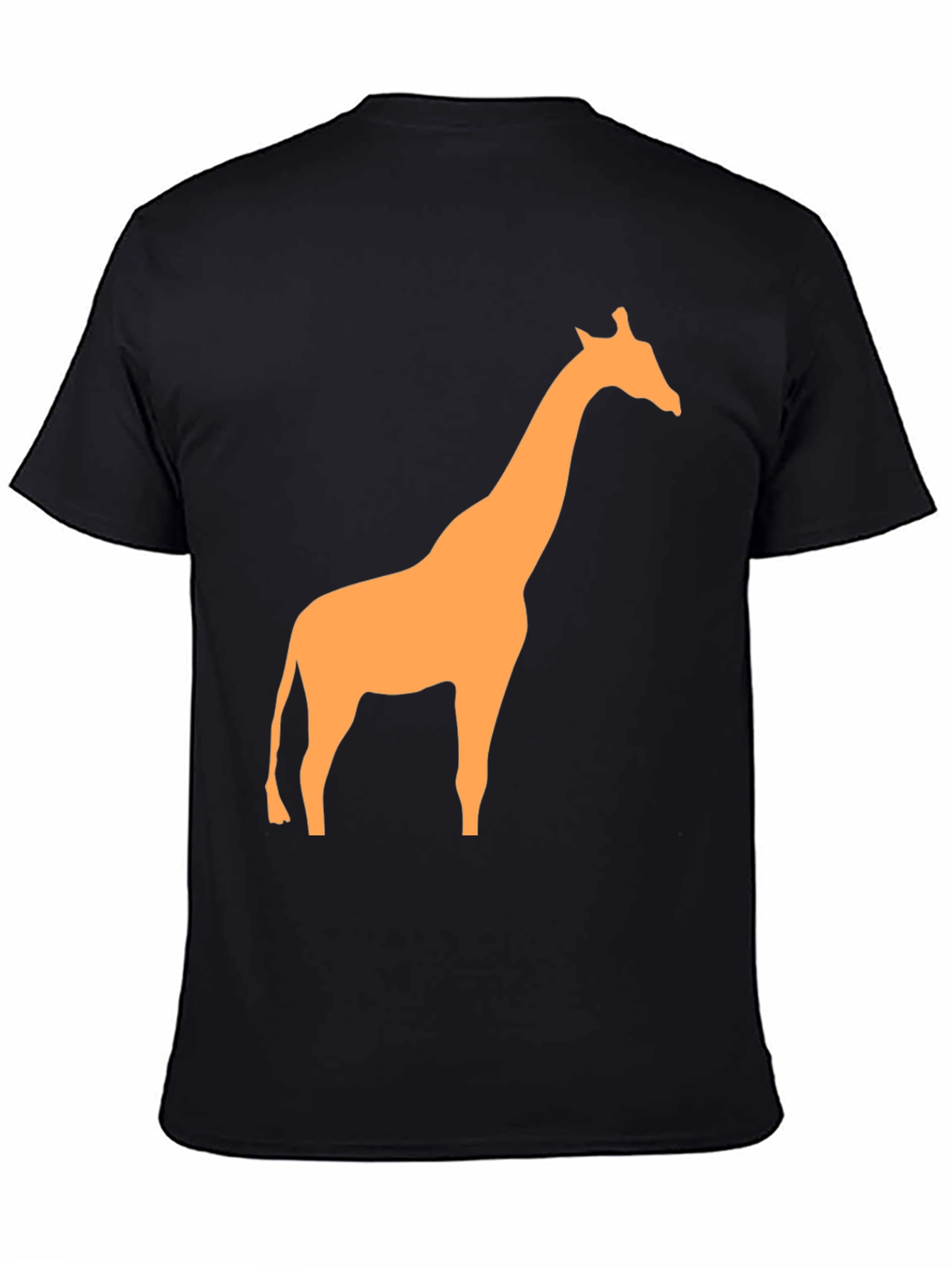Black Giraffe Graphic Tee - Black Casual T-Shirt view 4