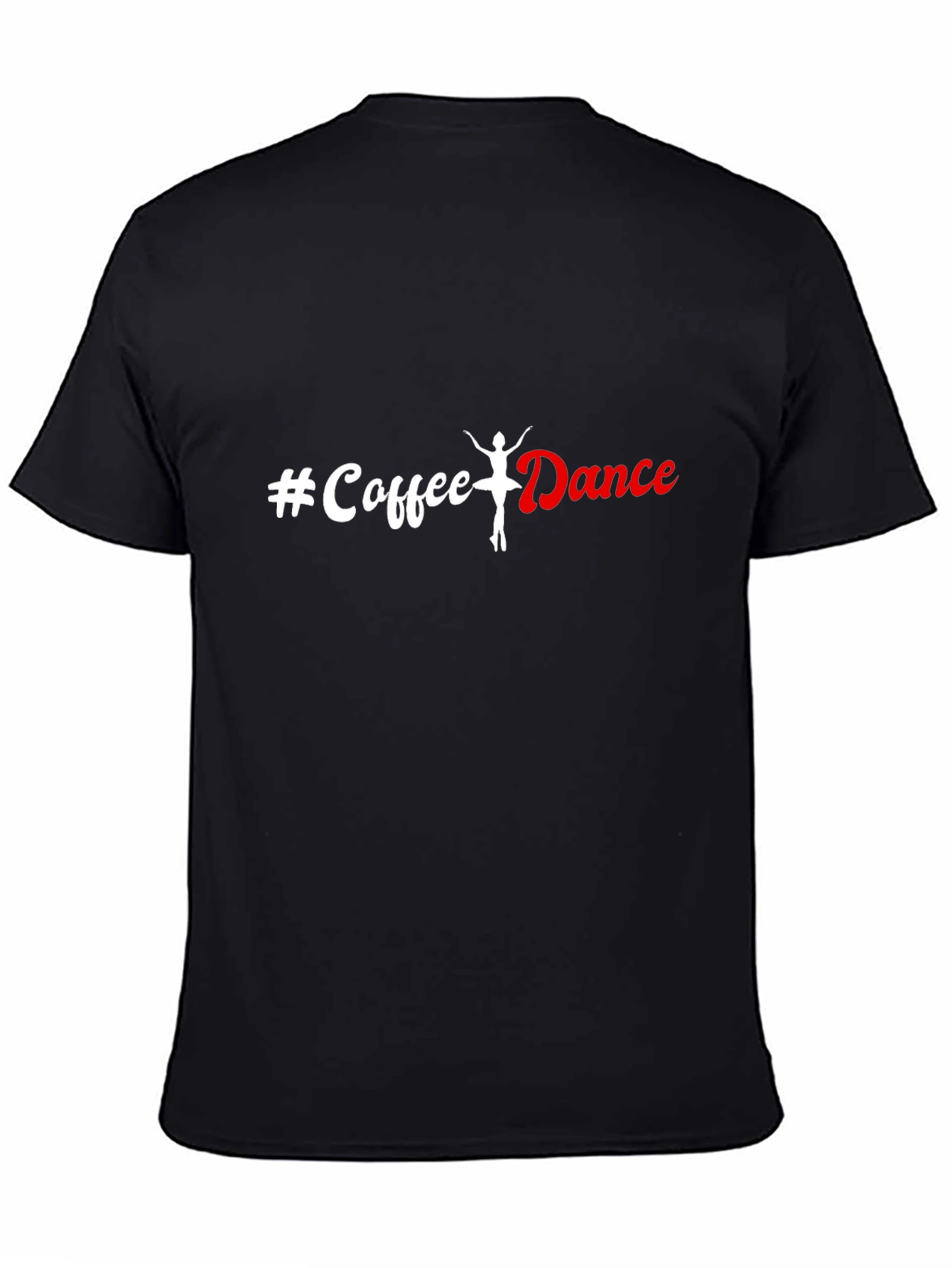 Black Coffee Dance Graphic Tee - Black Cotton Casual view 4