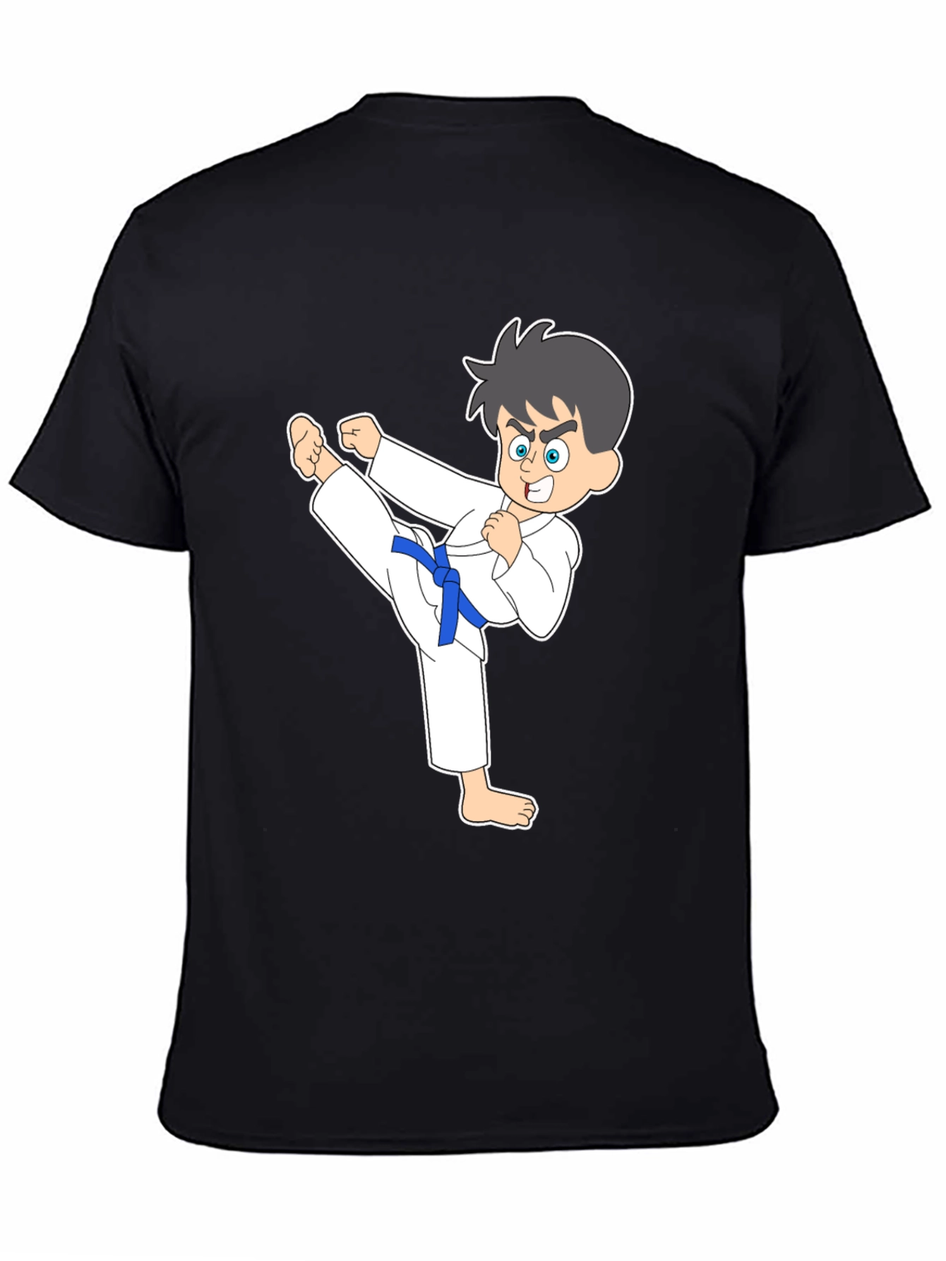 Black Karate Kid T-Shirt - Black Martial Arts Tee view 4
