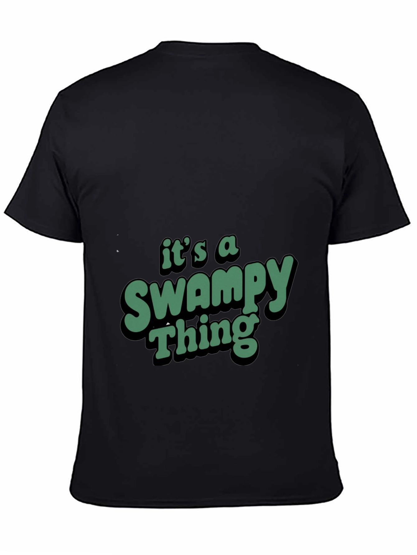 Black Swampy Thing Graphic T-Shirt view 4